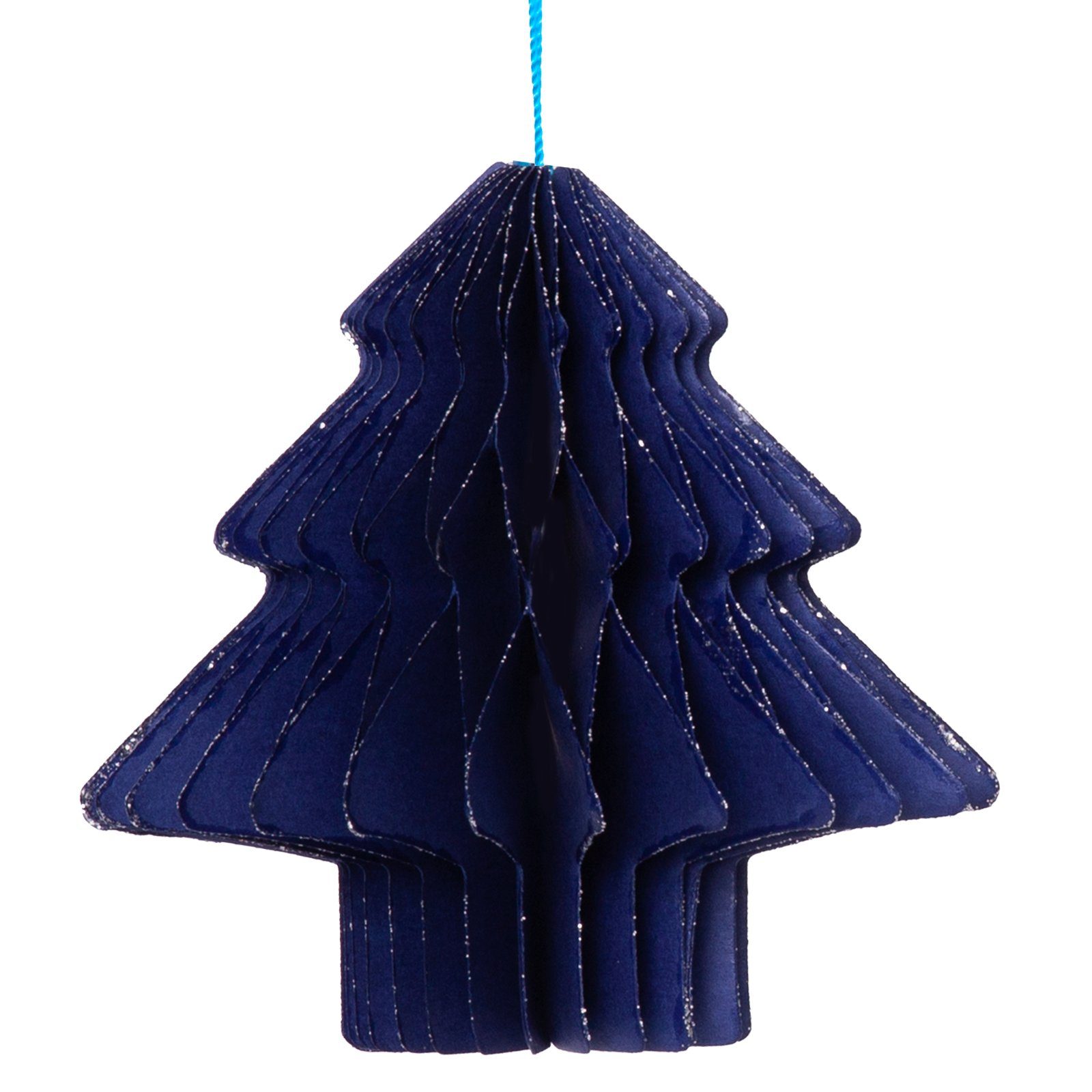 3er coopz Set blau Weihnachtsschmuck Tanne Weihnachtsbaumkugel Papier