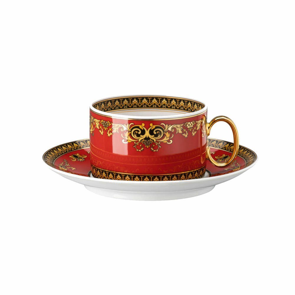 Rosenthal meets Versace Teeschale Medusa, Porzellan, mit Untertasse
