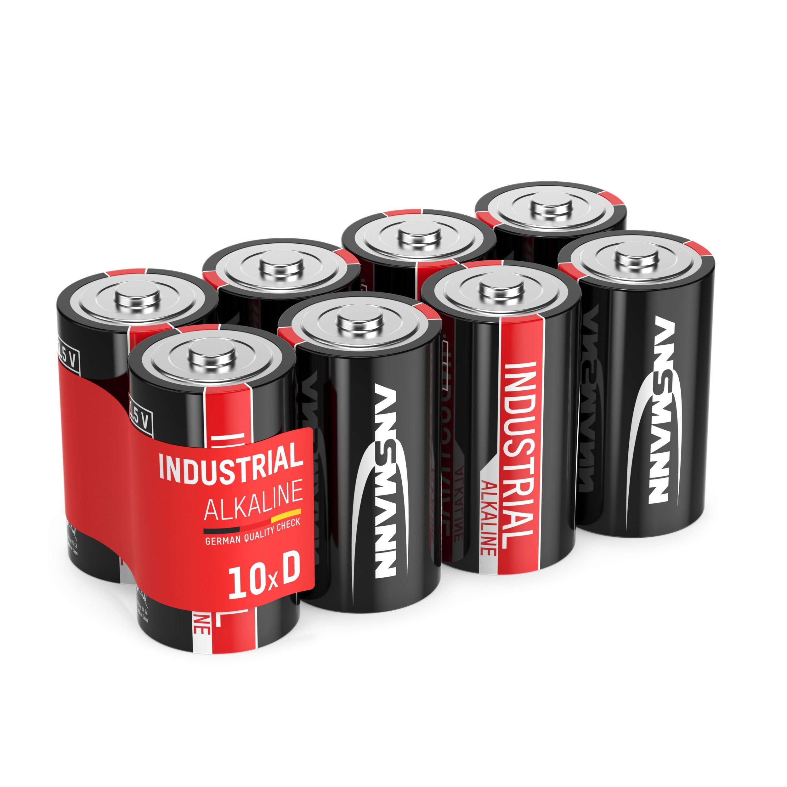 ANSMANN AG 10x ANSMANN Industrial Batterie Mono D 1,5V - LR20 Alkaline (10 Stück) Batterie