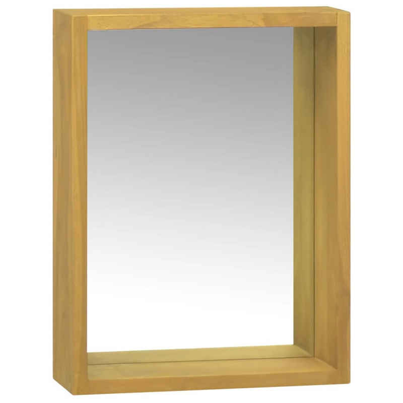 vidaXL Fächerschrank Spiegelschrank 30x10x40 cm Massivholz Teak (1-St)