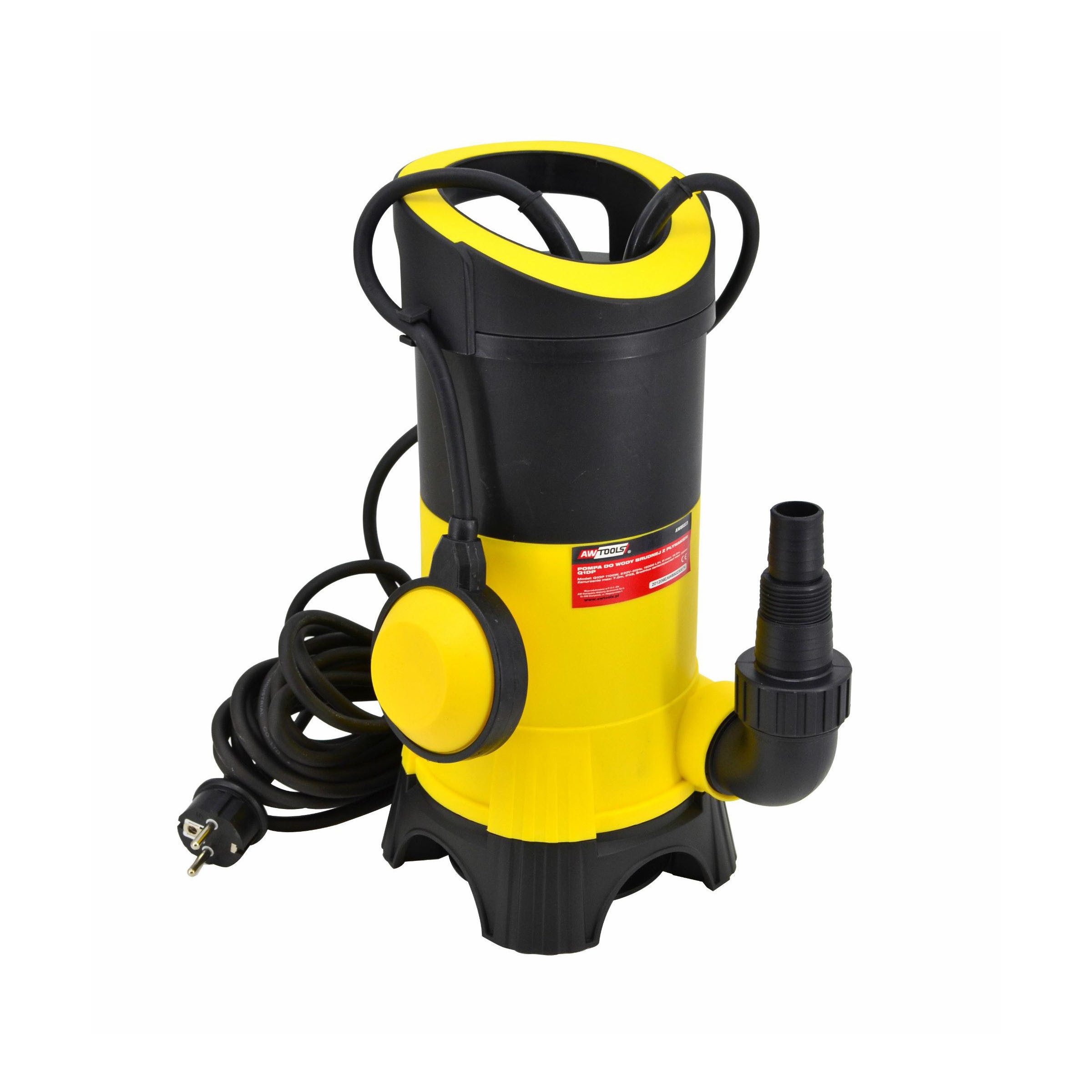 AWTOOLS Schmutzwasserpumpe Schmutzwasserpumpe AWTOOLS 400W mit Schwimmerschalter und 7500 l/h