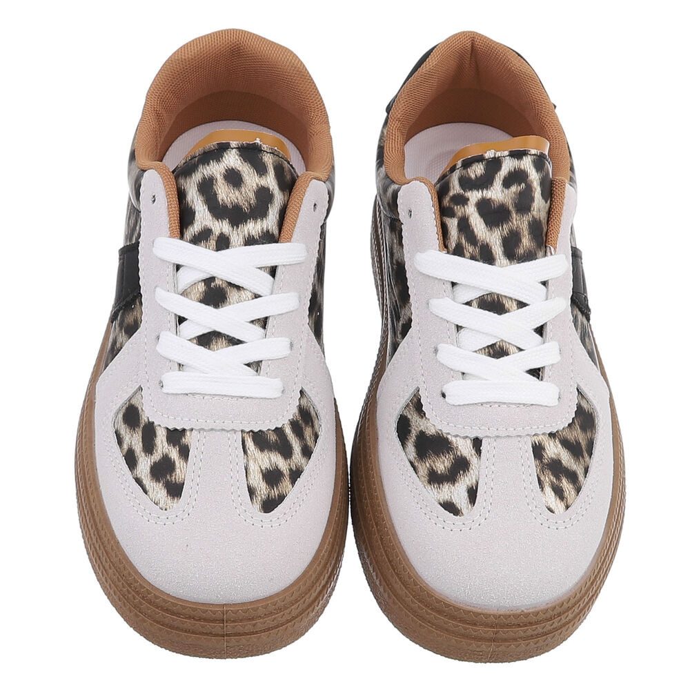 Ital-Design Damen Low-Top Freizeit Sneaker (88577221) Flach Sneakers Low in Grau