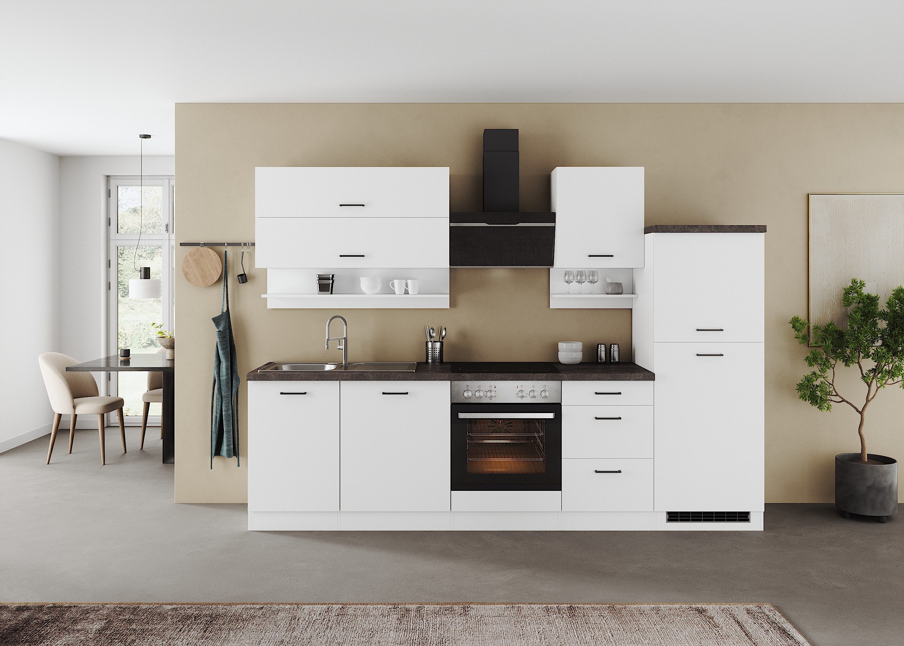 KOCHSTATION Küchenzeile KS-Frieda Breite 280 cm, wahlweise mit E-Geräten, m günstig online kaufen