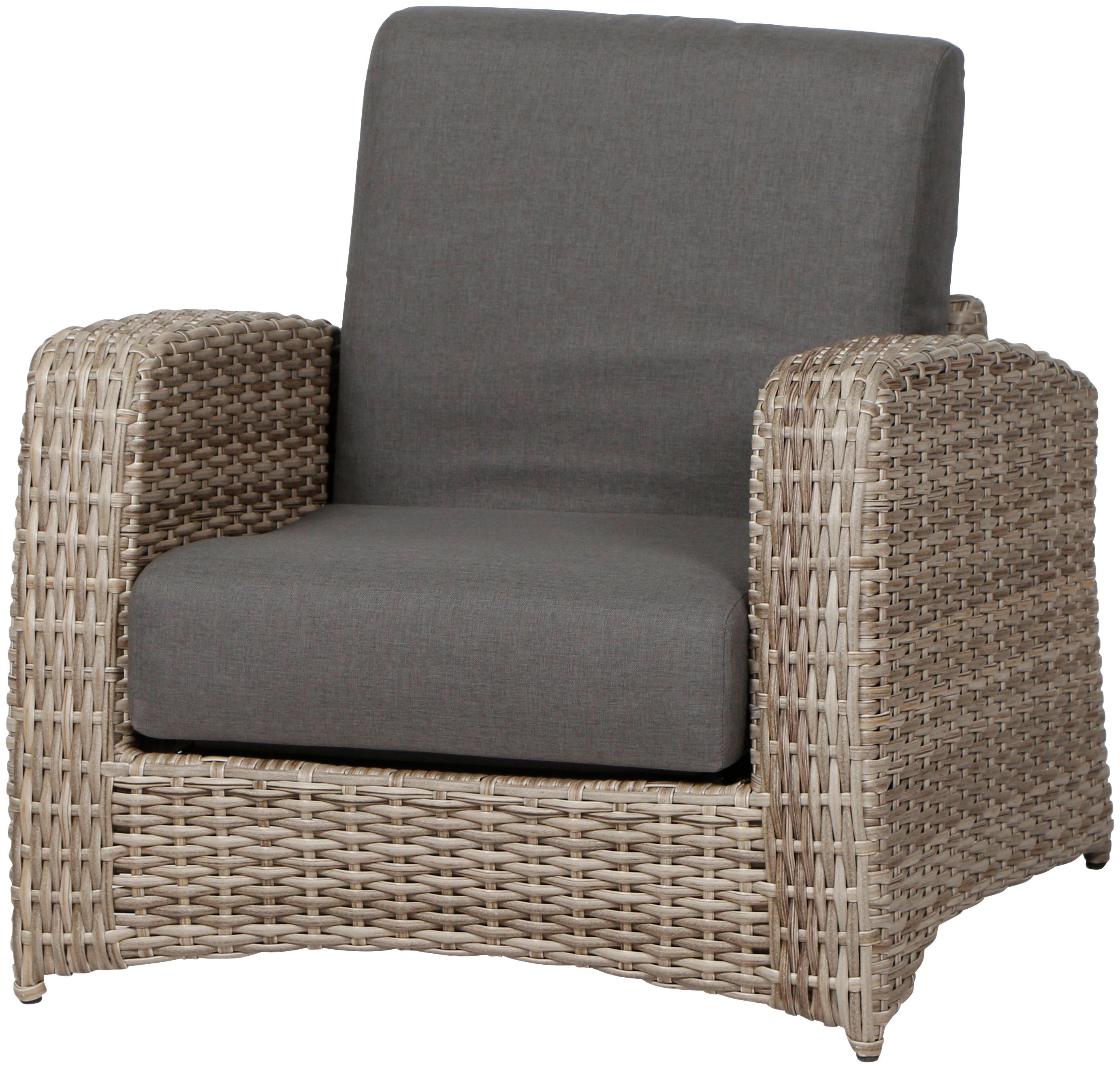 SIENA GARDEN Loungesessel »Koos«, Alu/Polyrattan, inkl. Sitz und