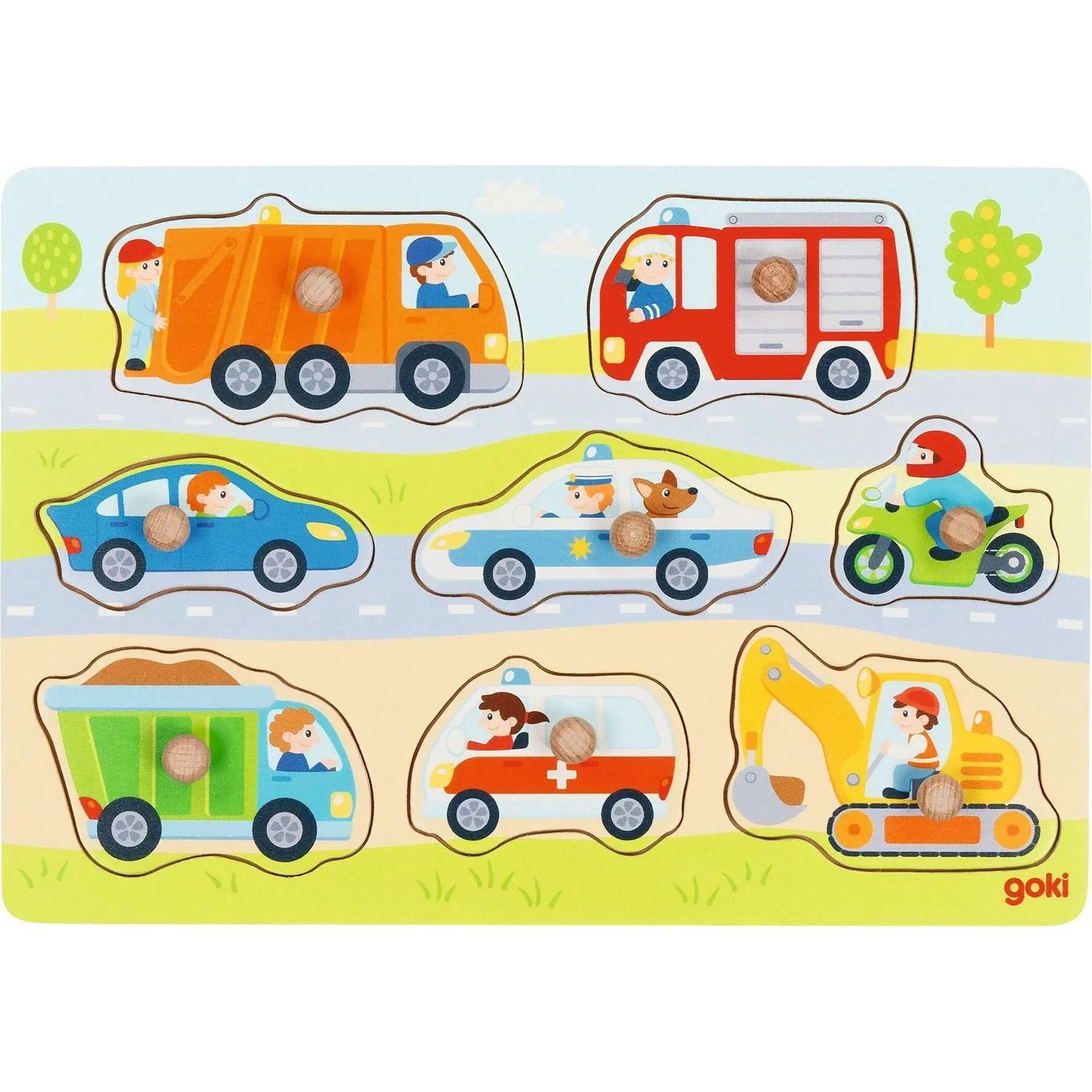 Gollnest & Kiesel Puzzle Steckpuzzle Fahrzeuge, Puzzleteile