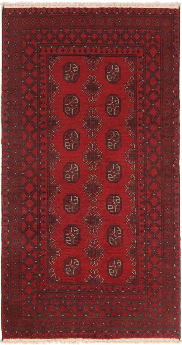 Orientteppich Afghan Akhche 98x189 Handgeknüpfter Orientteppich Läufer, Nain Trading, rechteckig, Höhe: 6 mm
