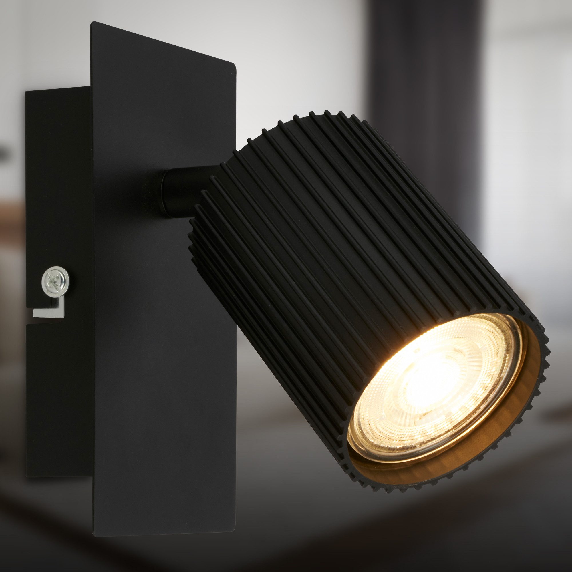 Briloner Leuchten Deckenleuchte Wandleuchte schwenkbar GU10 Deckenlampe Wohnzimmer Flur, 1-flammig, ohne Leuchtmittel, Abhängig vom Leuchtmittel, Schwarz, Beige, Coffee-Warmgrey, Wohnzimmer, Flur, Büro