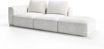 RAUM.ID Chaiselongue Cushid, Modul-Sofa, bestehend aus 2-Sitzer und Hocker