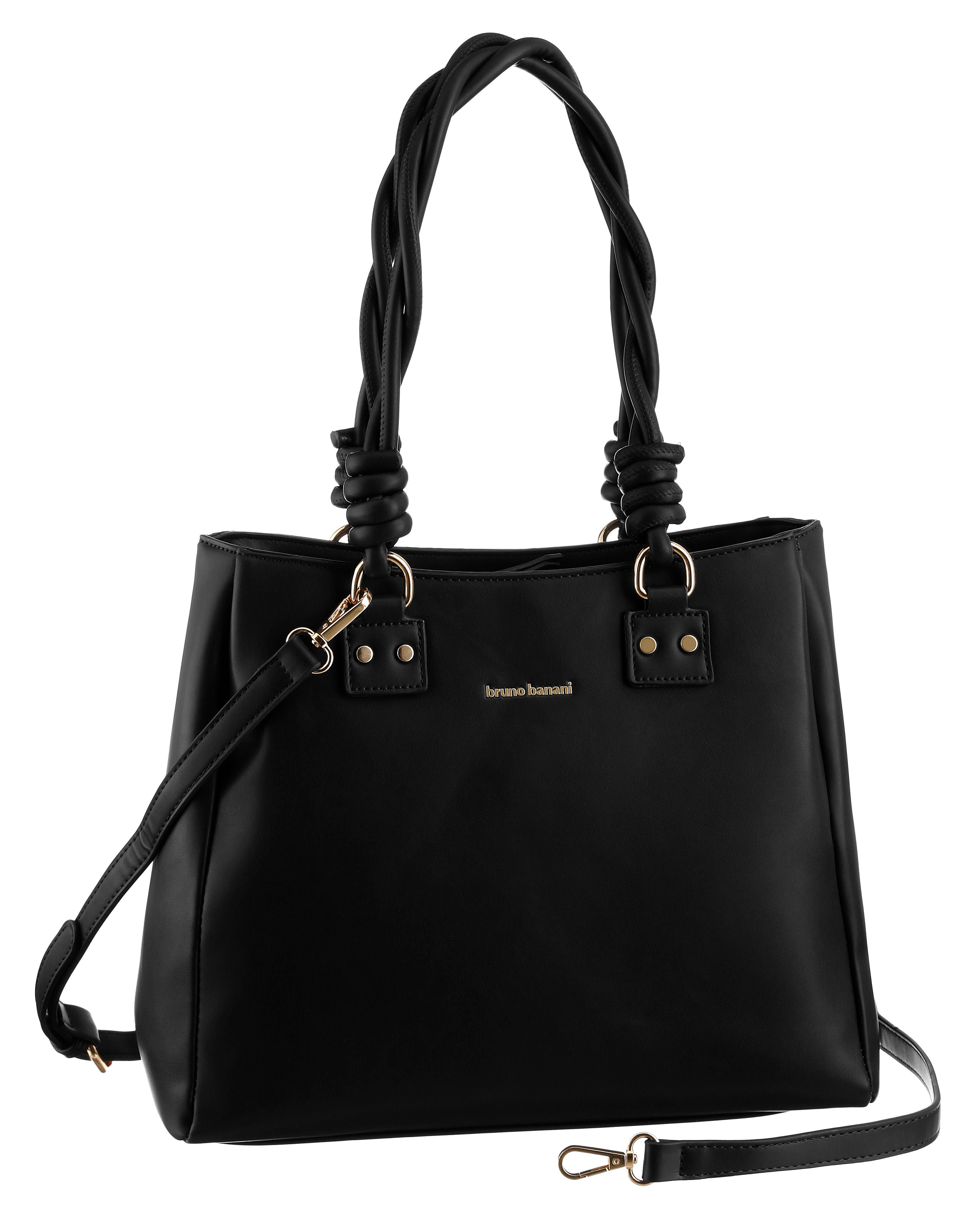 Bruno Banani Henkeltasche, mit goldfarbenen Details schwarz