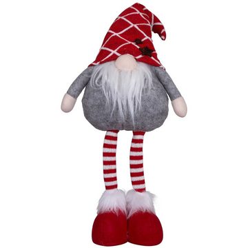 Christmas Paradise Weihnachtsfigur Wichtel 40cm (54cm) stehend, (Dekofiguren, 2 St., im Set), Weihnachten, rot-weiß