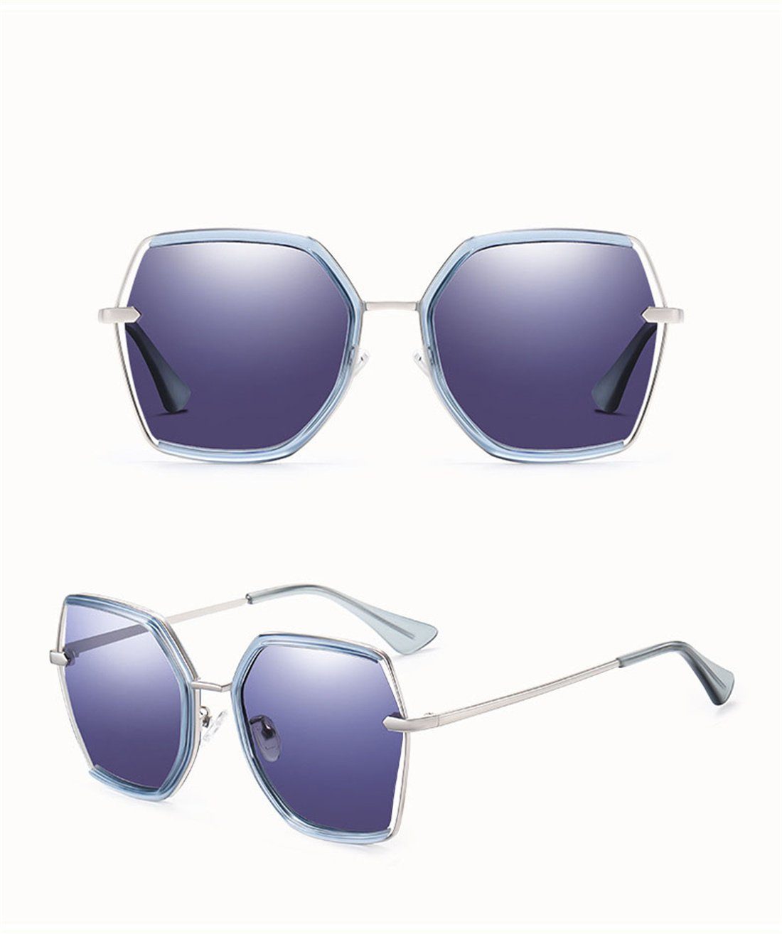 DÖRÖY Sonnenbrille Damen Mode Sonnenbrille, blau Box polarisierte Sonnenschirme Sonnenbrille