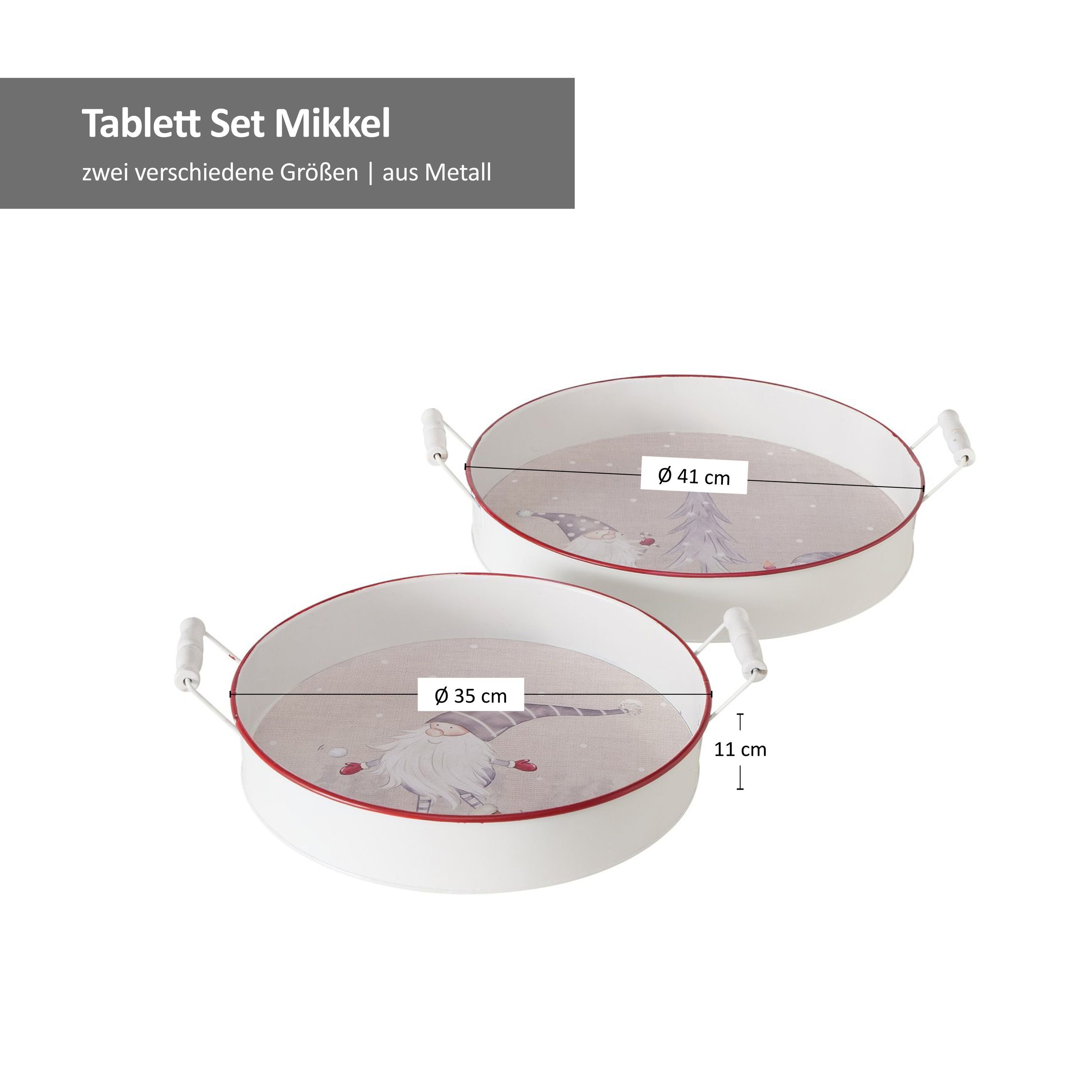 2tlg B./3 Mikkel - Tablett 2024407 BOLTZE Tablett Set