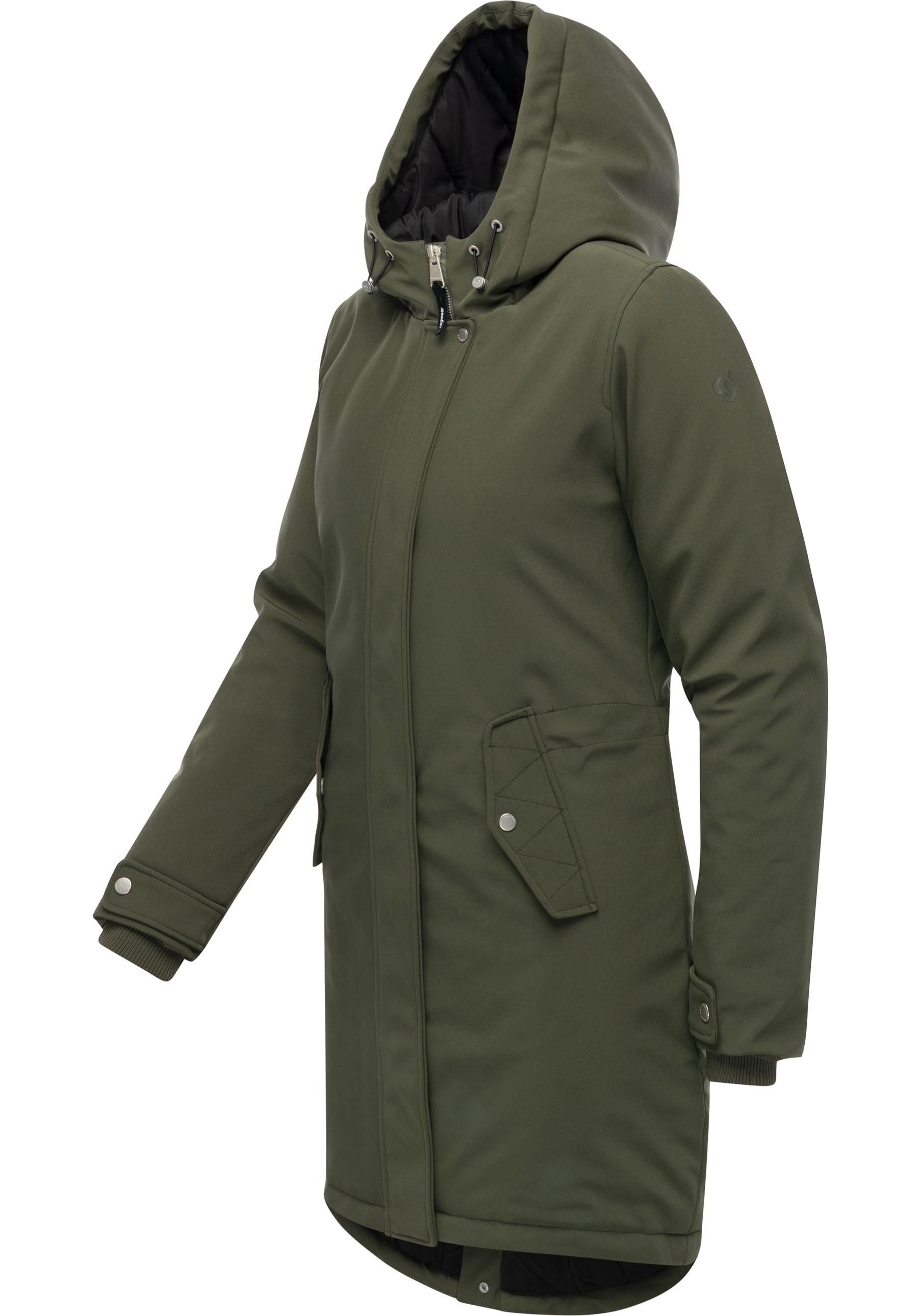 Ragwear Softshellmantel Itiga Wasserdichter Übergangsmantel mit Taillenzugband – Bild 2 von 5