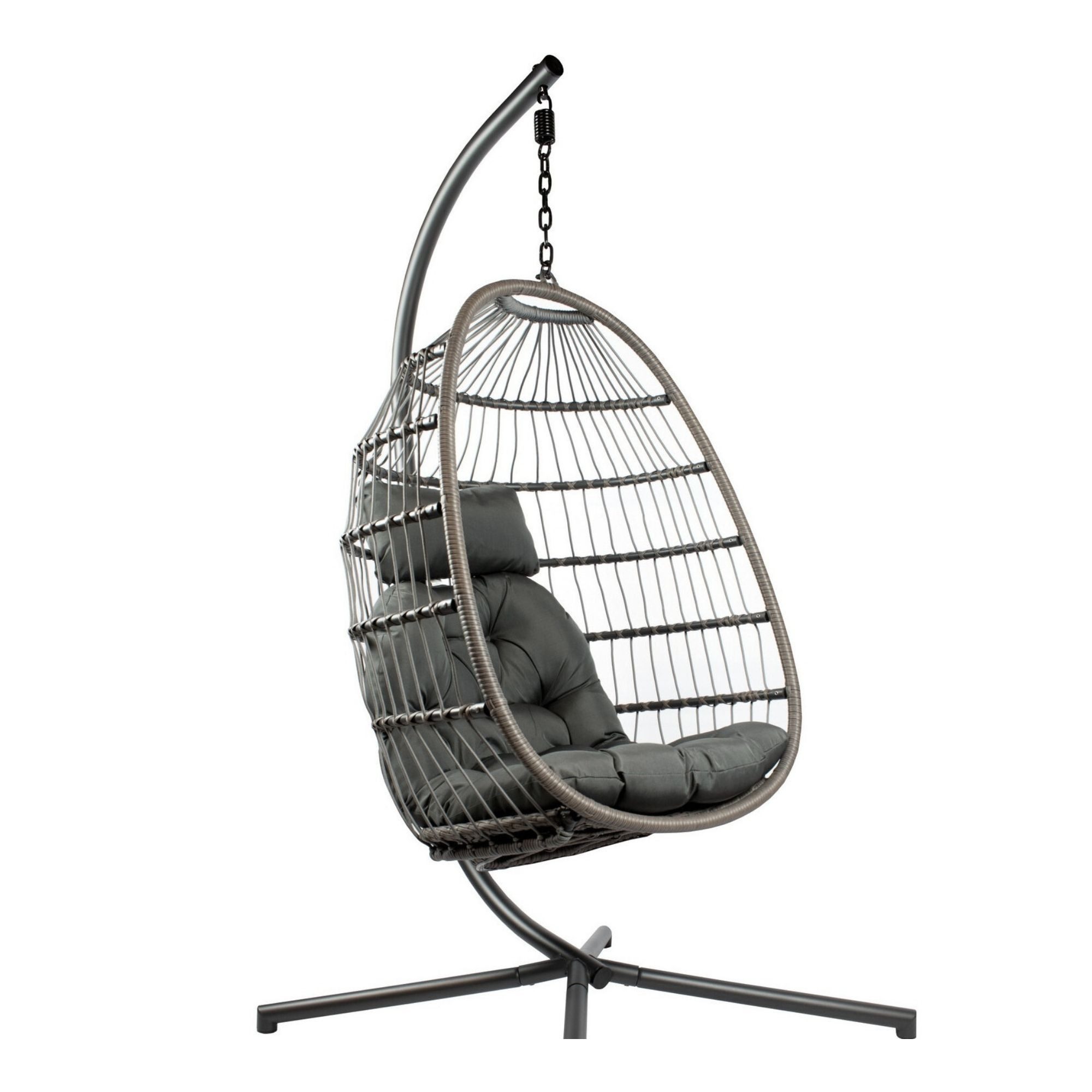 osoltus Relaxliege Hängesessel Hängeei Gartenlounger mit Hängezugfeder Schaukelstuhl XL