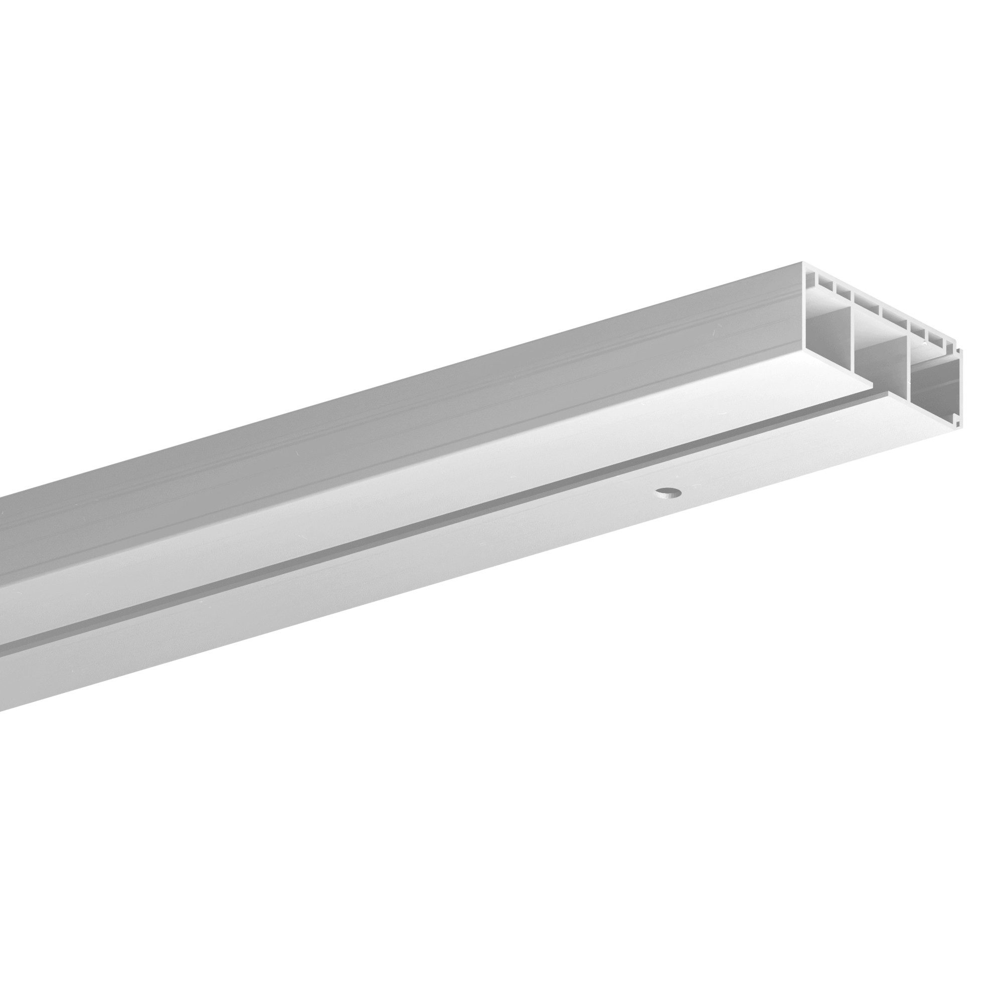 Bestlivings Gardinenschiene Innenlauf, 1-läufig, Bohren, verschraubt, Kunststoff, robust, langlebig, modular erweiterbar, ruhiger Innenlauf, Made in EU