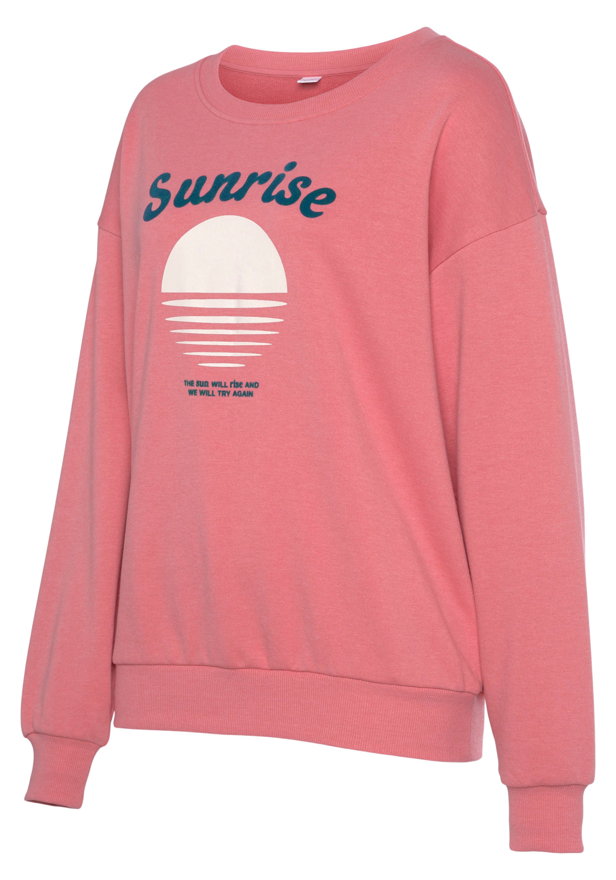 Vivance Sweater mit schönem Frontprint, Loungewear