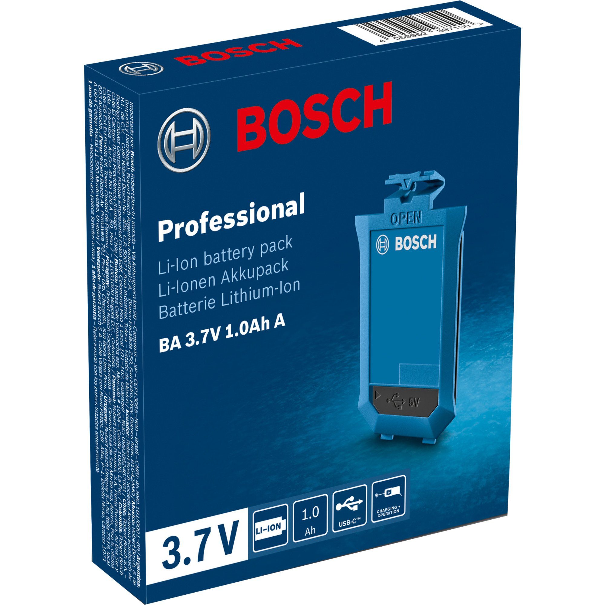 Bosch Professional Bosch Professional PRO Akku BA 3.7V 1.0Ah A Werkzeug-Akku-Ladetechnik (für Laser-Entfernungsmesser und Linienlaser)