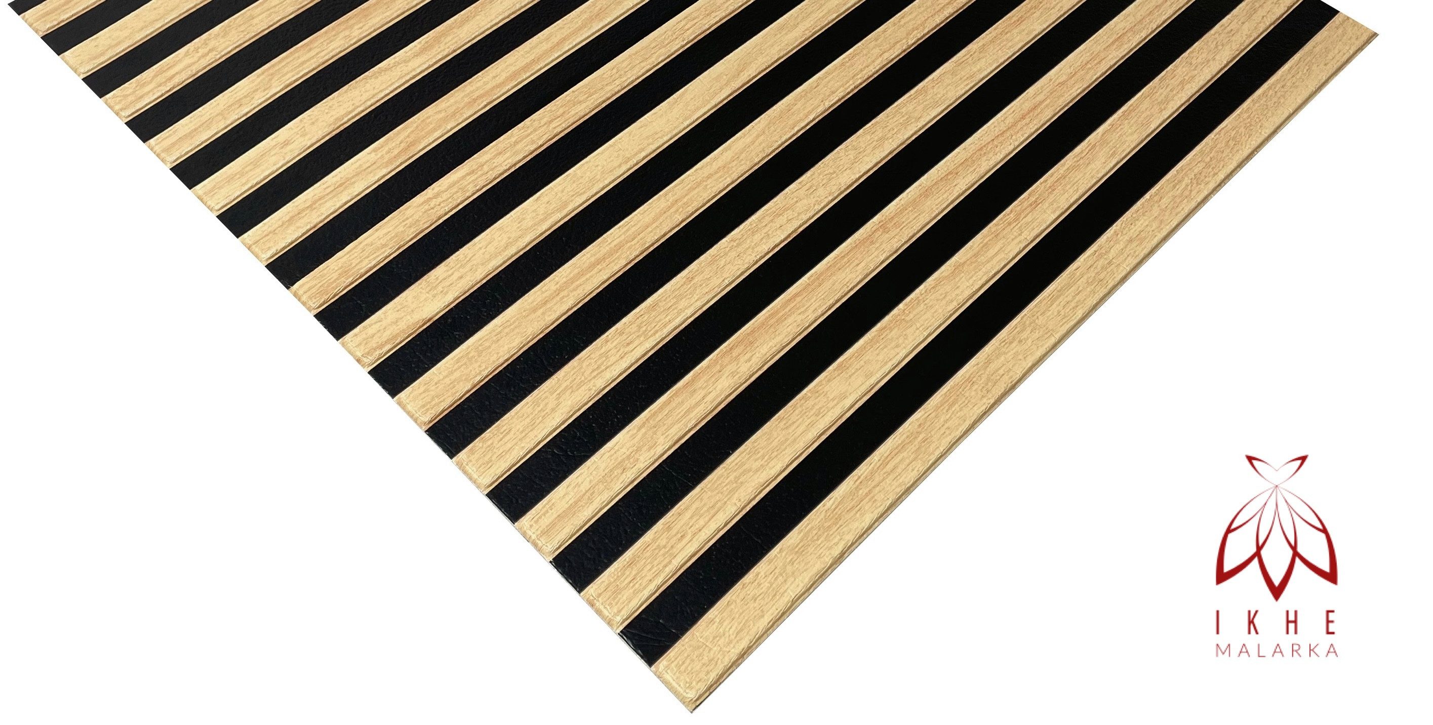 IKHEMalarka Wandpaneel Qualitätsgünstige Selbstklebende Lamellen Optik aus PE-Schaum, BxL: 66,5x67 cm, 0,44 qm, 66,5x66,5cm 5mm Stärke - Leicht & Flexibel