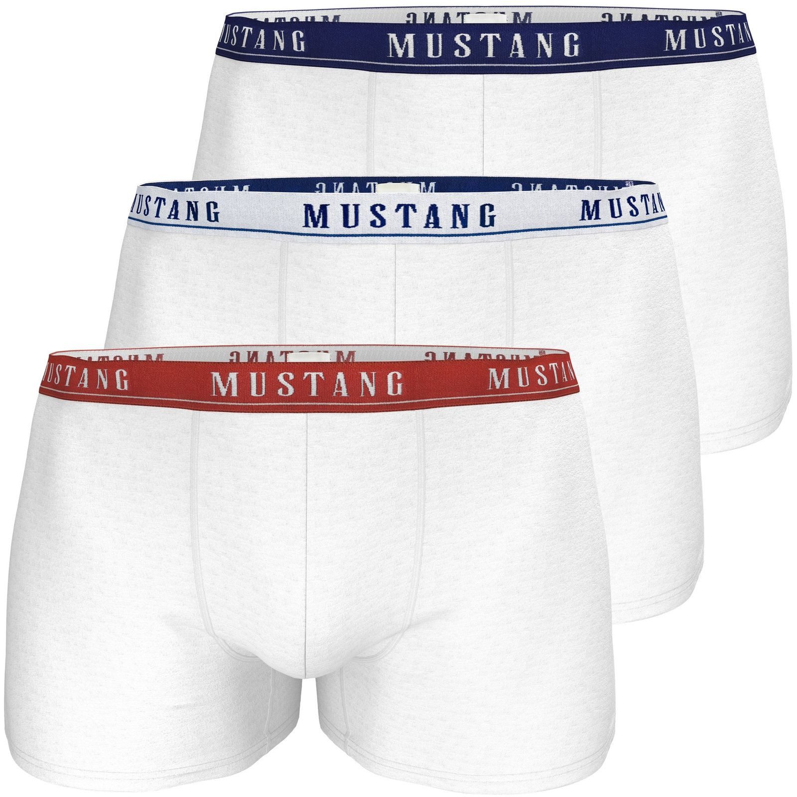 MUSTANG Retro Boxer DEXTER Retro-Pants Herren Unterhose Boxershorts (Set, 3-St) enge Passform, perfekter Sitz, elastischer Bund, maximaler Komfort