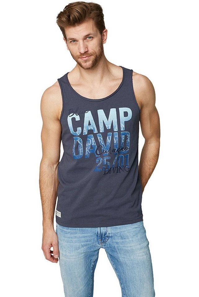 Camp David Herren Tanktop mit Frontprint