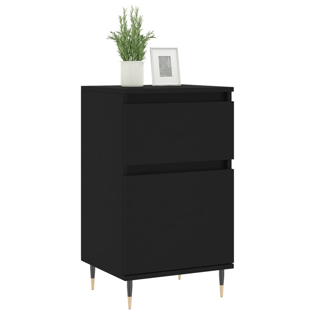 vidaXL Sideboard Sideboards 2 Stk. Schwarz 40x35x70 cm Holzwerkstoff (2 St) günstig online kaufen