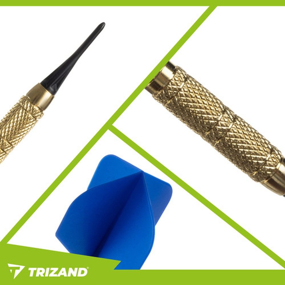 Trizand Dartpfeil Darts-Set Spitzen Flights, Mit 18 g Gewicht optimal ausbalanciert; sorgt für präzise Würfe