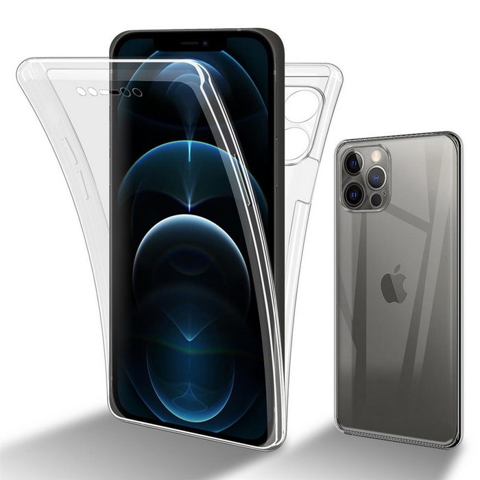 Cadorabo Handyhülle TPU 360 Grad Case Apple iPhone 13 MINI Flexible Case Handy Schutzhülle - Hülle - Back Cover 360° Grad