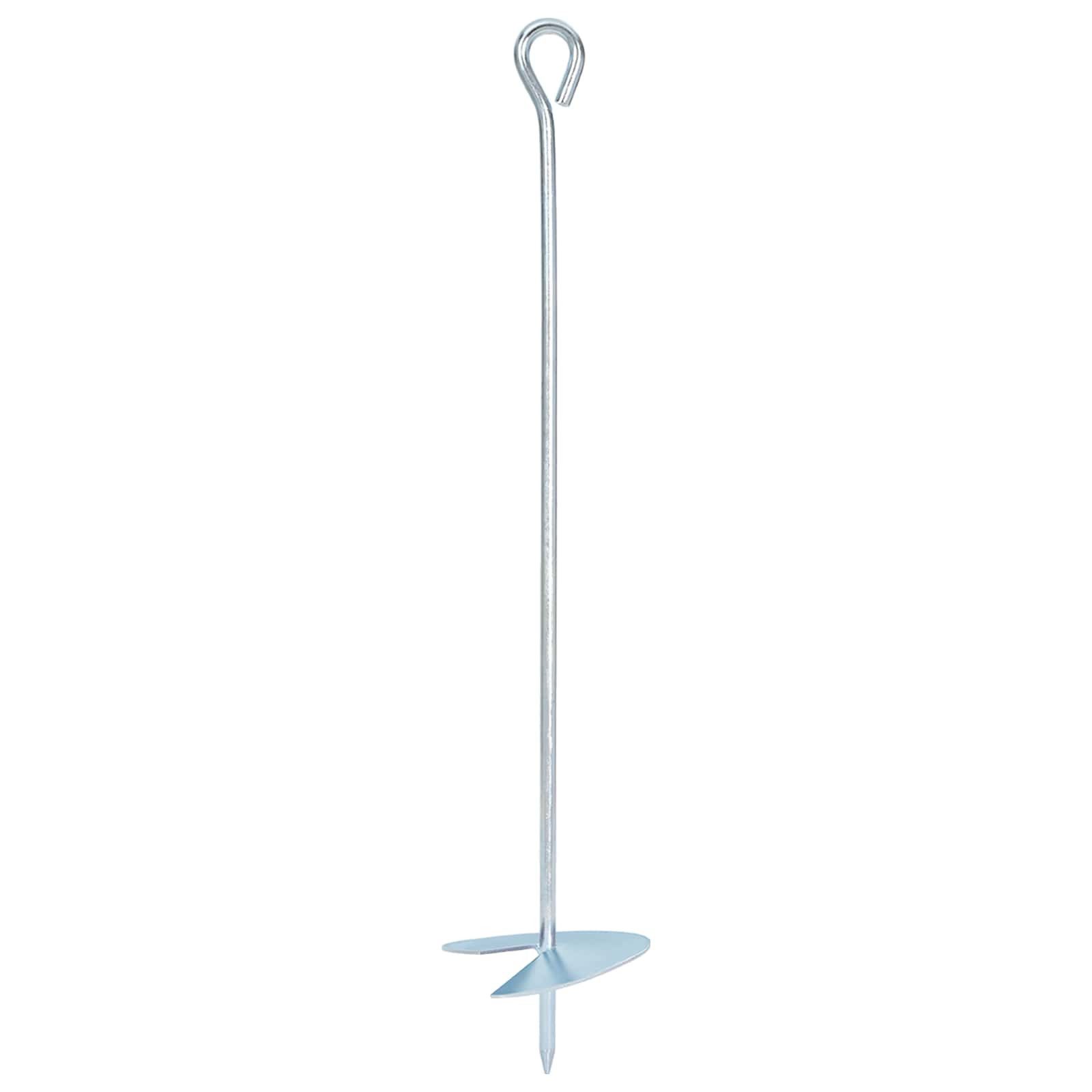 vidaXL H-Pfostenanker Erdanker 4 pcs Silber Ø10 x 50 cm Galvanisiertes Metall, (4-St)
