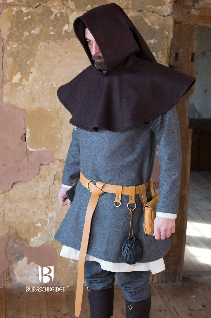 Burgschneider Ritter-Kostüm Gugel aus Wolle Cucullus verschiedene Farben