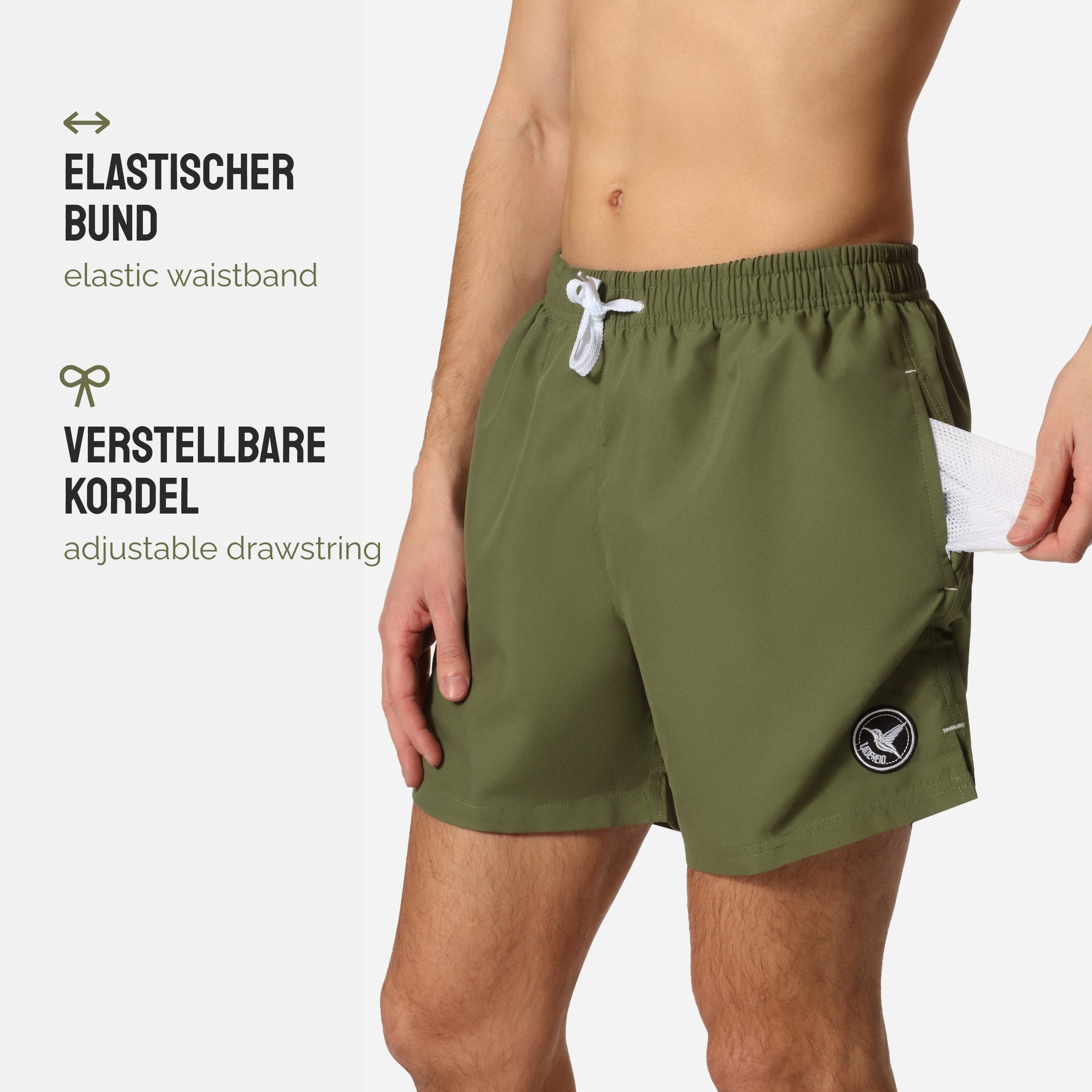 Ladeheid Badeshorts Herren Badehose Boardshorts Beachshorts Schwimmhose LA40-198