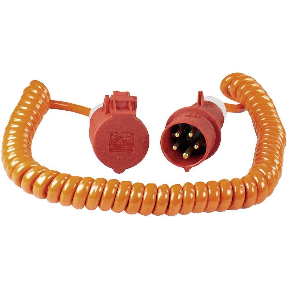 as - Schwabe Baustellen-Spiralkabel CEE 70416 Verlängerungskabel, (5.00 cm), Spiralkabel