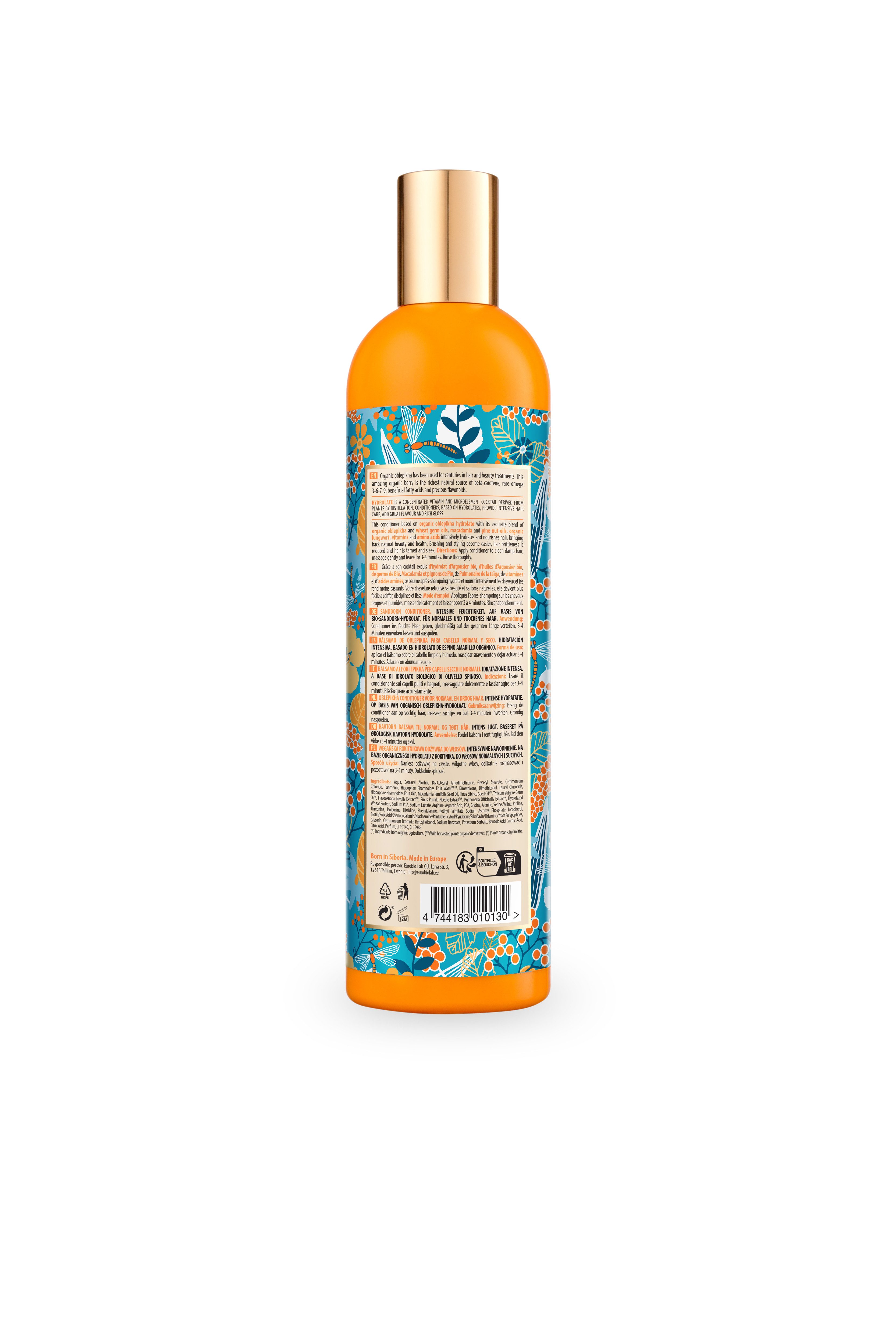 Natura Siberica Haarspülung Oblepikha Hair Conditioner for Normal & Dry Hair, 400 ml