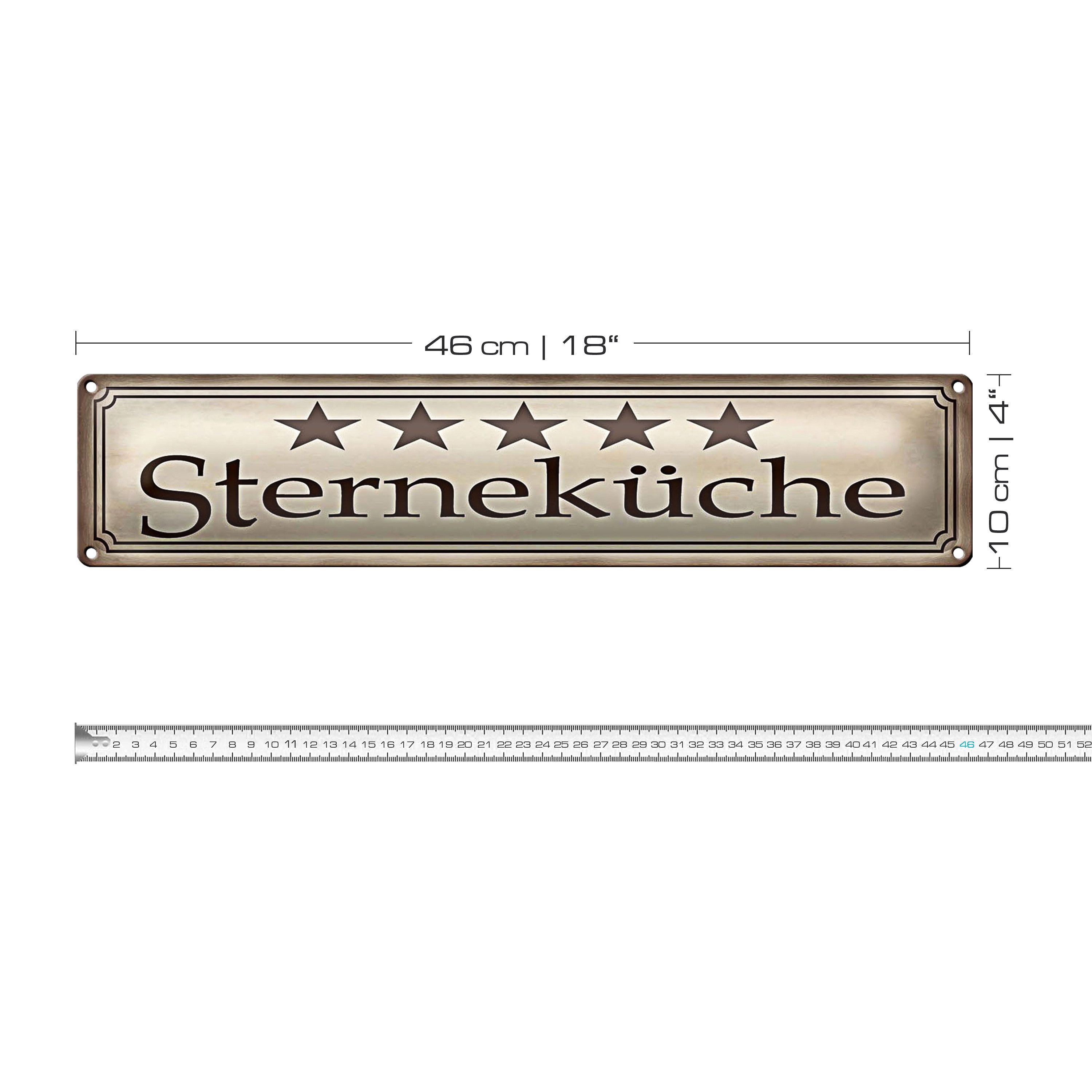 Roomando Metallschild Blechschild Spruch 46x10cm 5 Sterneküche Geschenk Mea günstig online kaufen