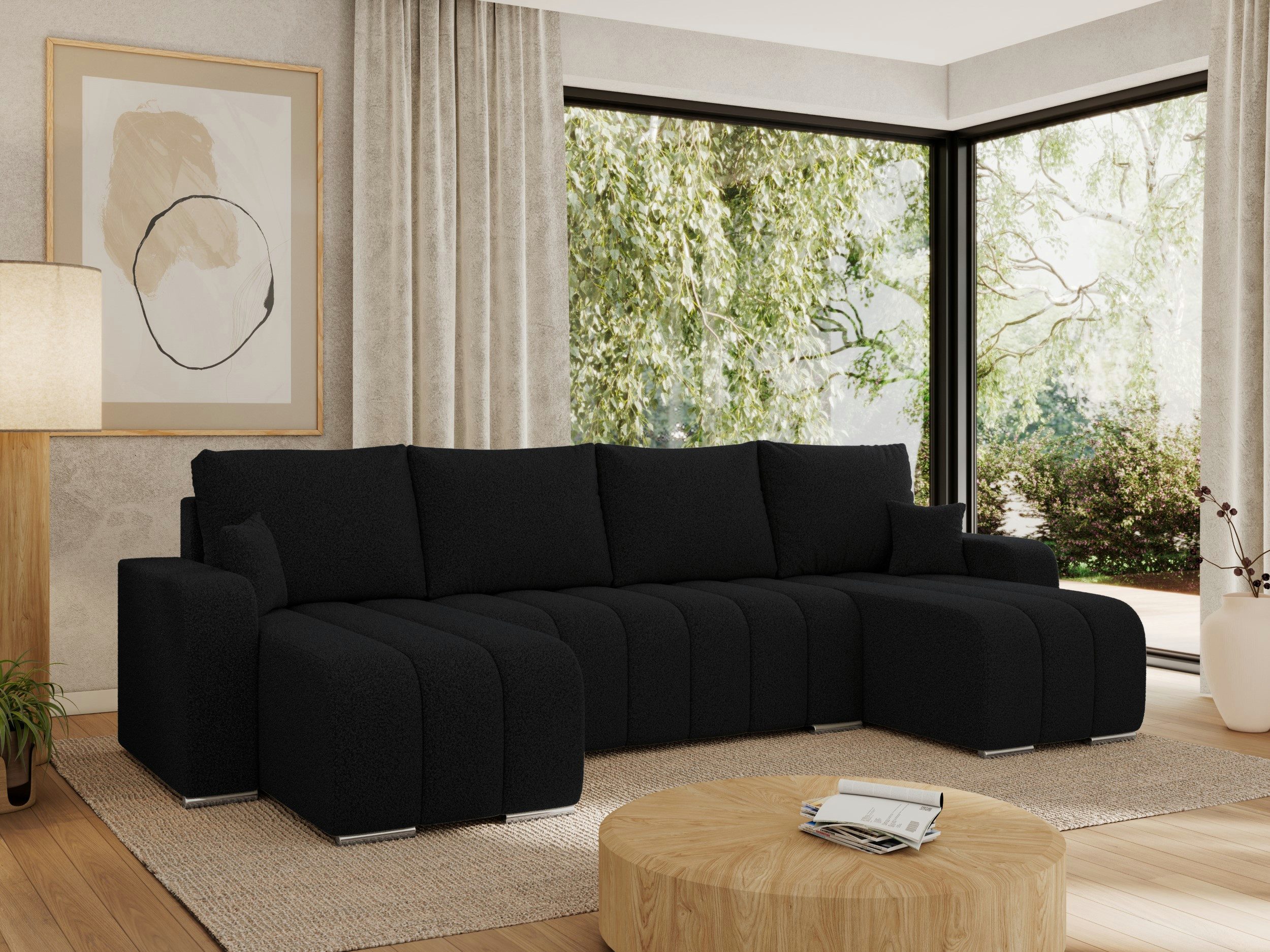 MKS MÖBEL Ecksofa KIRASSO U, Set, Bonellfedern, lose Kissen, Couch U-form, günstig online kaufen