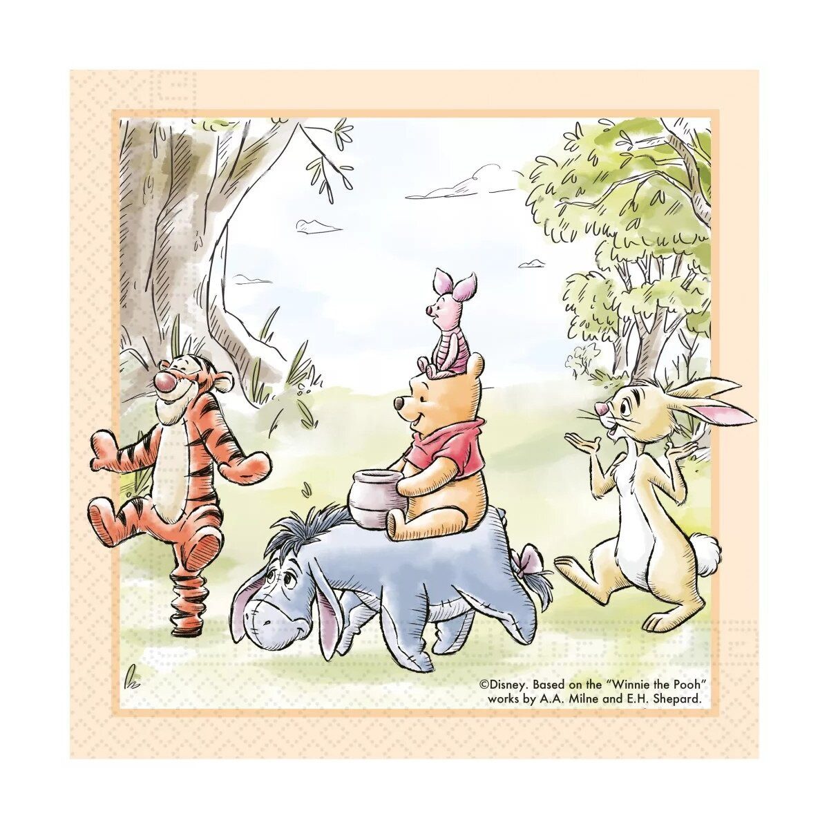 Disney Papierserviette Disney Winnie Puuh Loves Nature 20 Stk Serviette 33x33 cm