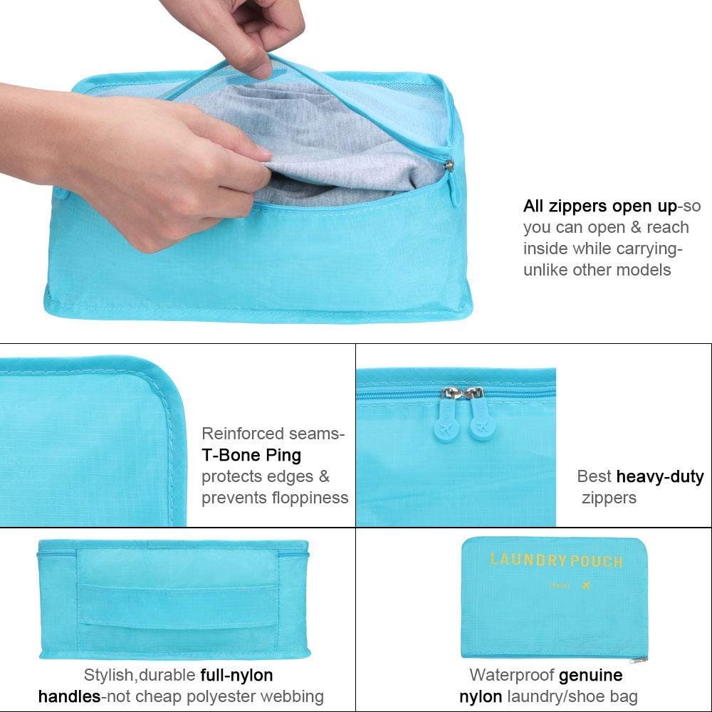 ALARA HOME Kofferorganizer Koffer Organizer, 8-in-1-Set Gepäck Organizer wa günstig online kaufen