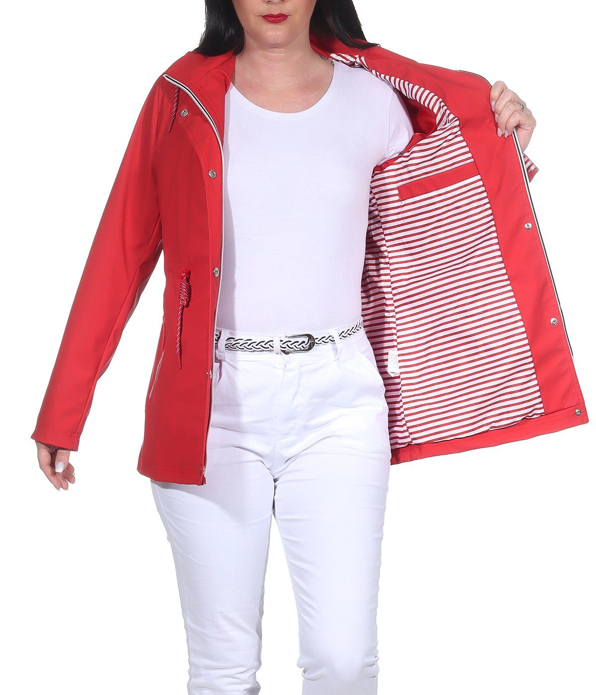Aurela Damenmode Regenjacke Outdoorjacken Regenjacken Damen Allwetterjacken