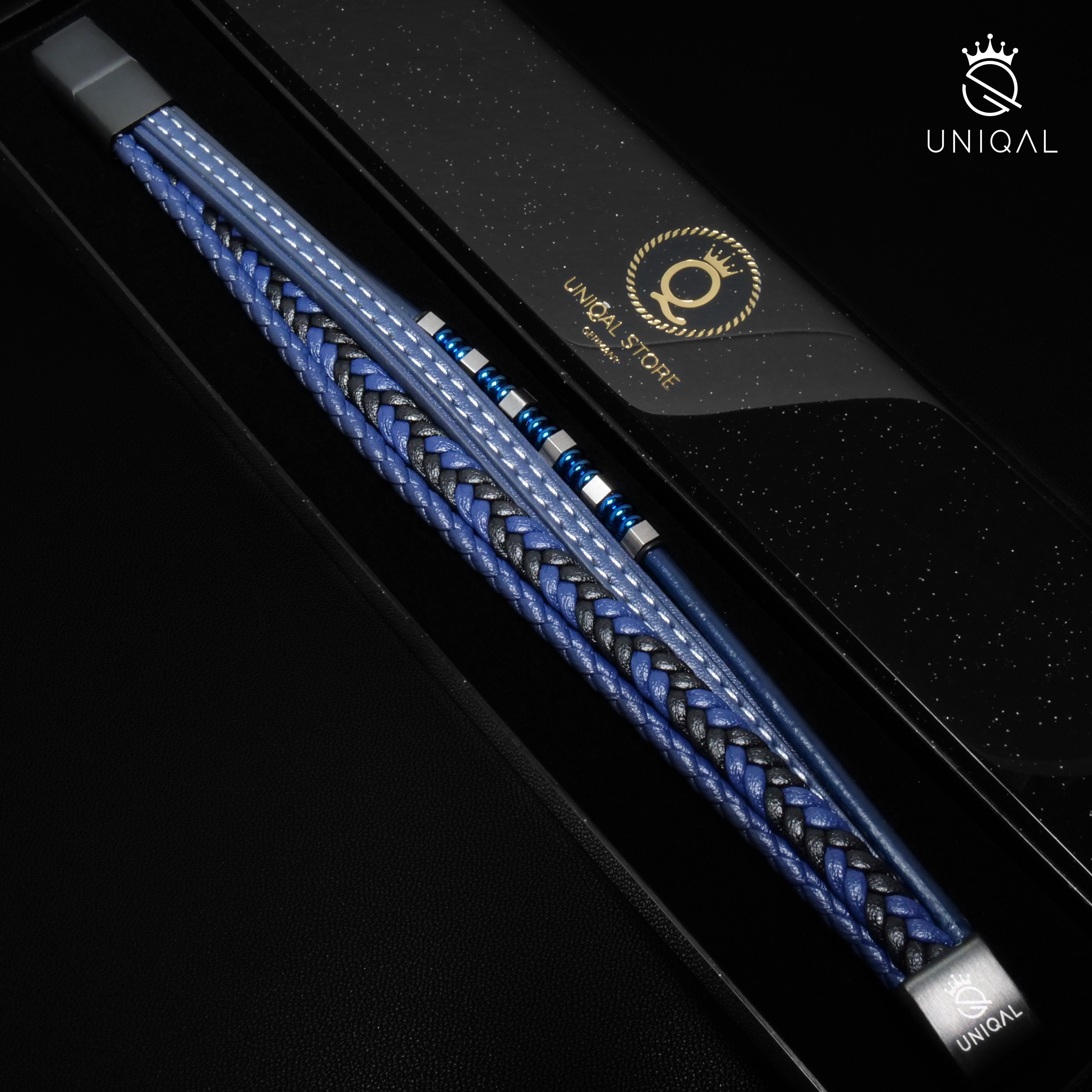 UNIQAL.de Lederarmband Lederarmband Herren "BRICS" geflochten brown black e günstig online kaufen