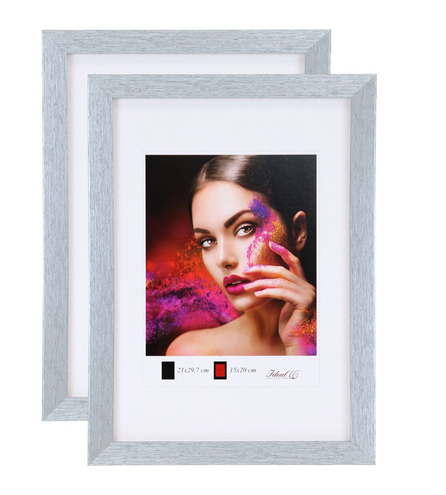 IDEAL TREND Bilderrahmen 2er 3er 5er Set Holz Bilderrahmen Lifestyle Plexi Foto Rahmen Collage, für 2 Bilder (2 St), Holz Bilderrahmen mit Papiereinleger und Kunststoffglas