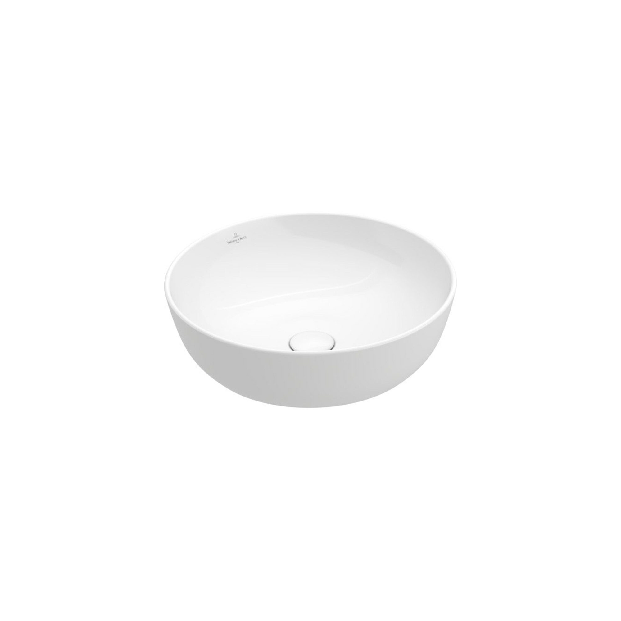 Villeroy & Boch Badmöbel-Set V&B Aufsatzwaschtisch Artis d 43cm, rd, o. Hahnl., o. Überlauf, weiß