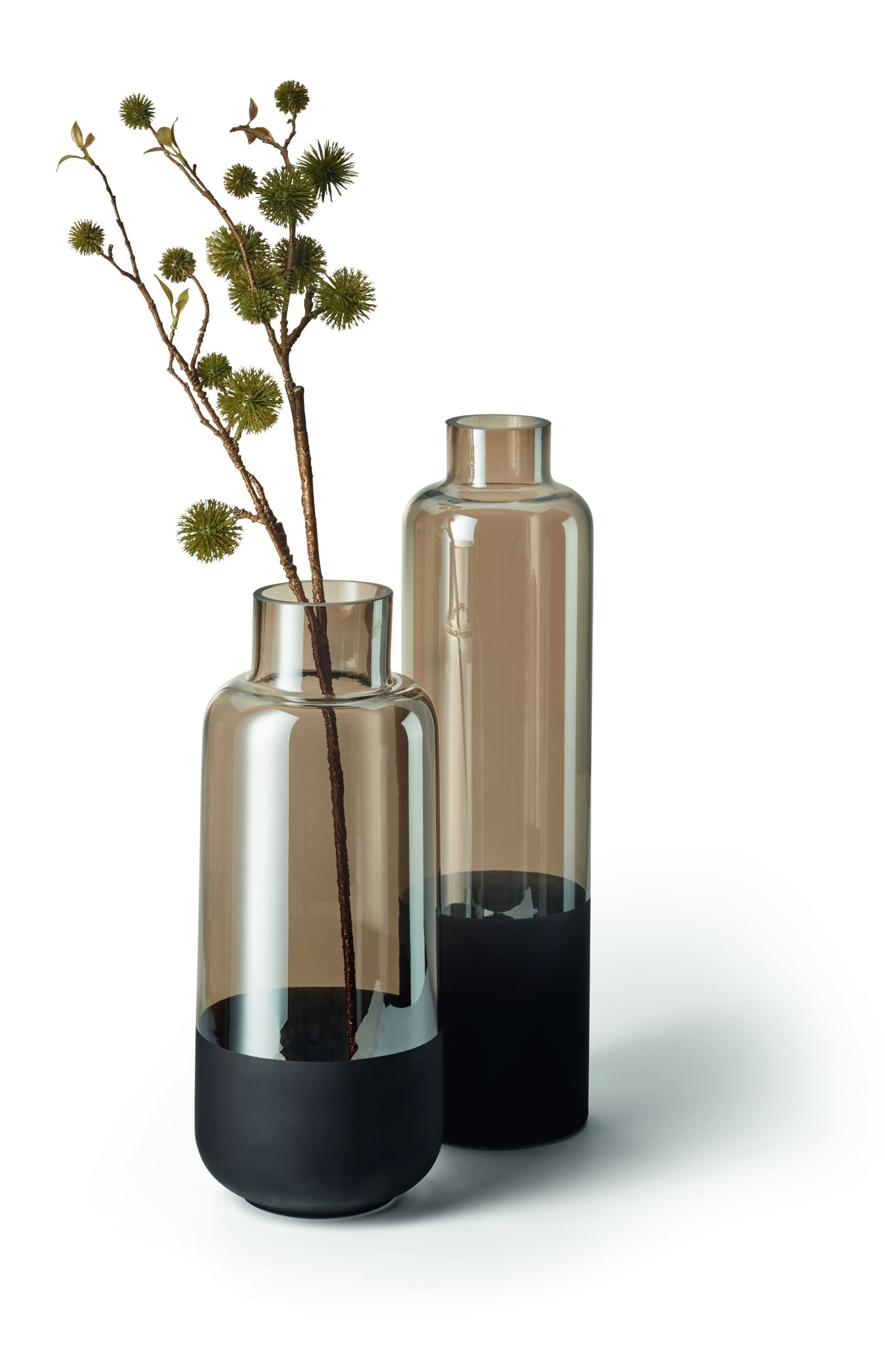 PHILIPPI Dekovase, Glas, Nickel, verspiegelt, 45 cm (h)