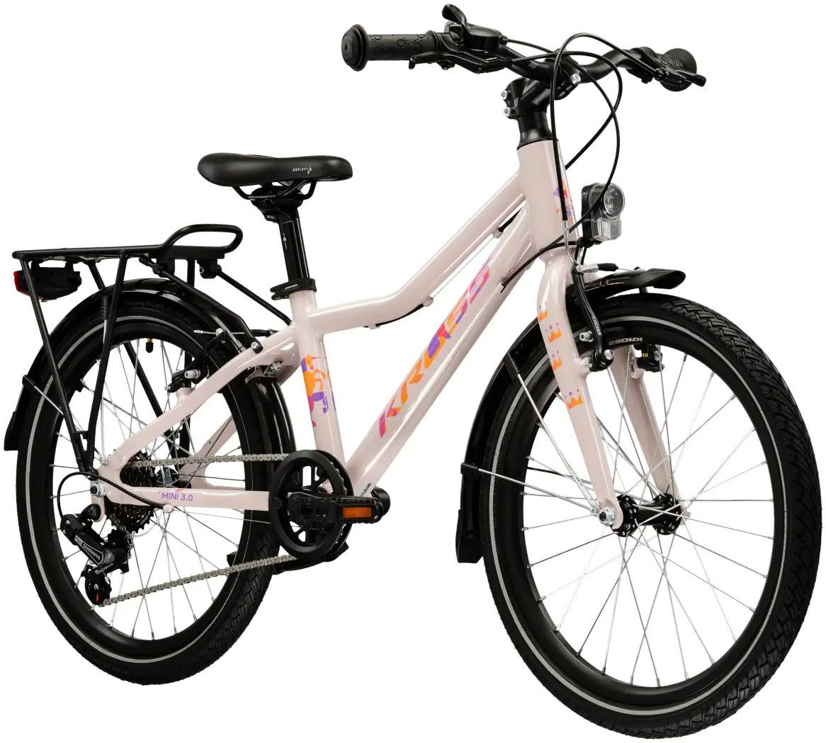 Kross Kinderfahrrad Kinderrad Lea Mini 3.0 pink 6 Gänge, 6 Gang Shimano Tourney TX30 Schaltwerk, Kettenschaltung