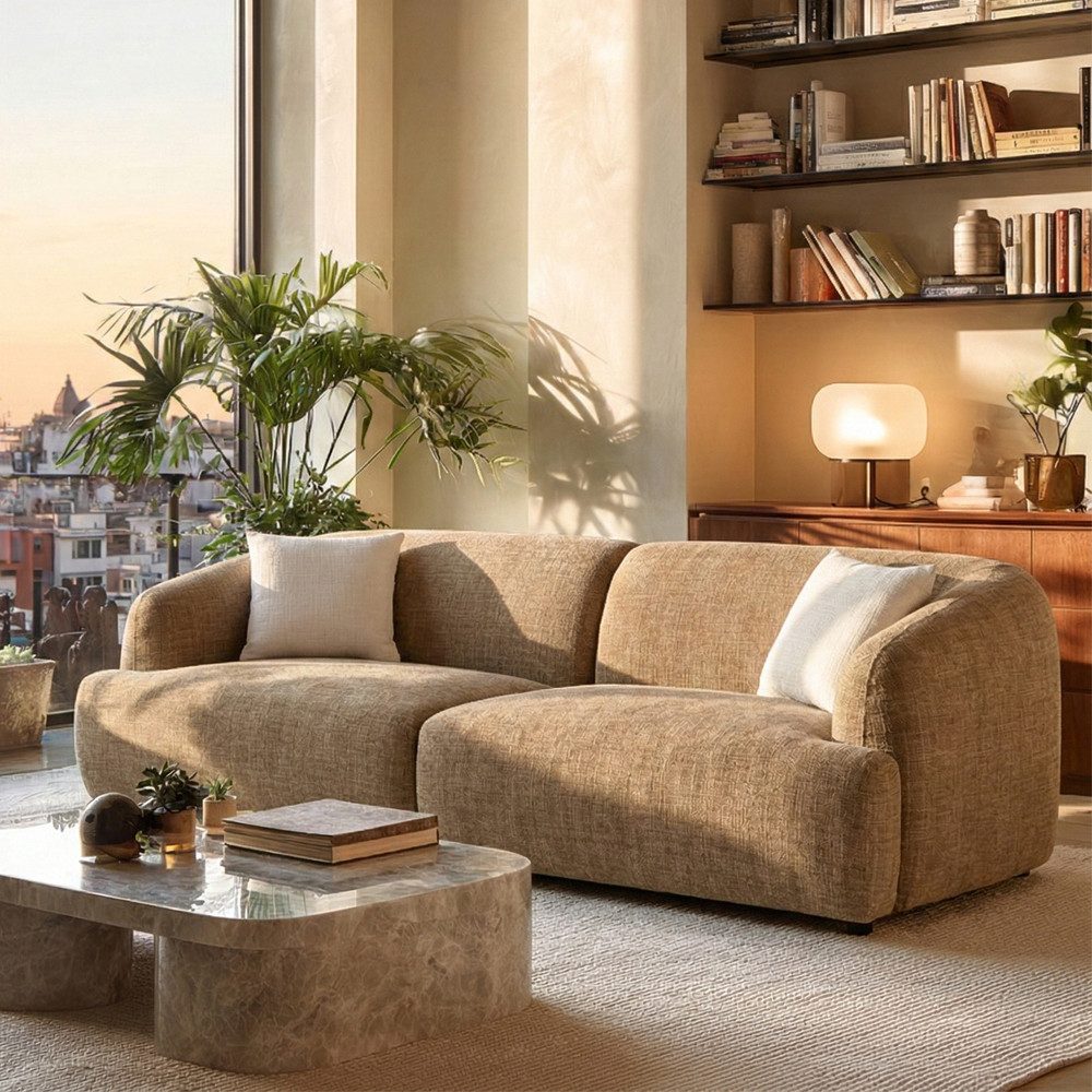 Woltu Sofa, Modulares Sofa, aus Chenille, verstellbaren Füßen