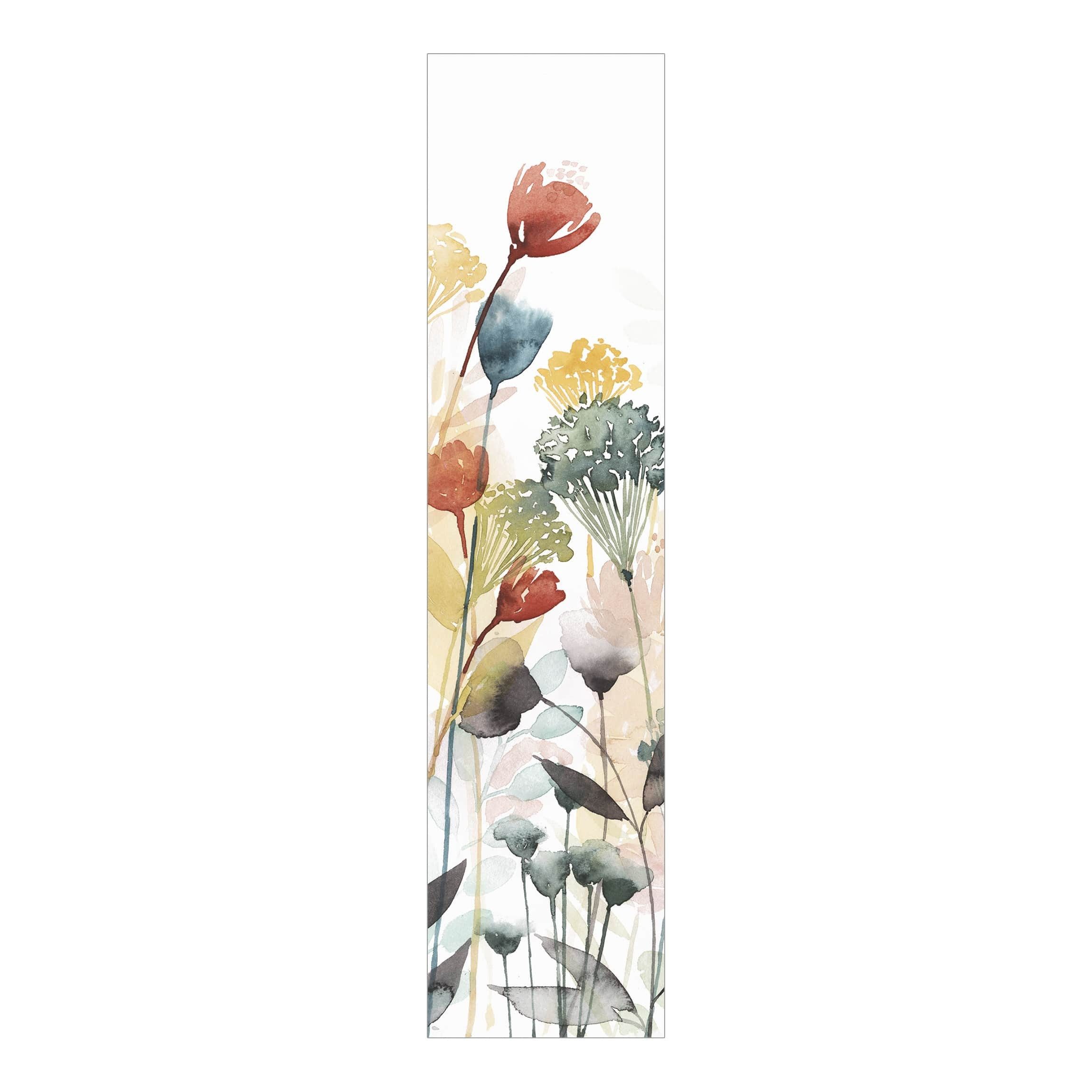Bilderdepot24 Schiebegardine Flächenvorhang blickdicht Wildblumen im Sommer II (1 St), halbtransparent, Wohnzimmer große Flächengardine lichtdurchlässig als Klett-System