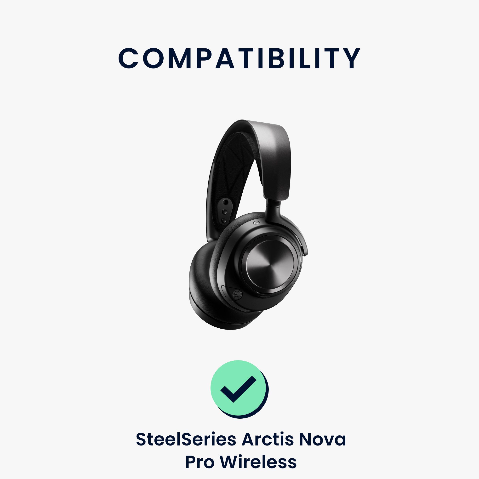kwmobile 2x Ohr Polster für Over Headphones) - Pro Nova SteelSeries Wireless Arctis Kunstleder Ohrpolster Kopfhörer (Ohrpolster Ear für Polster