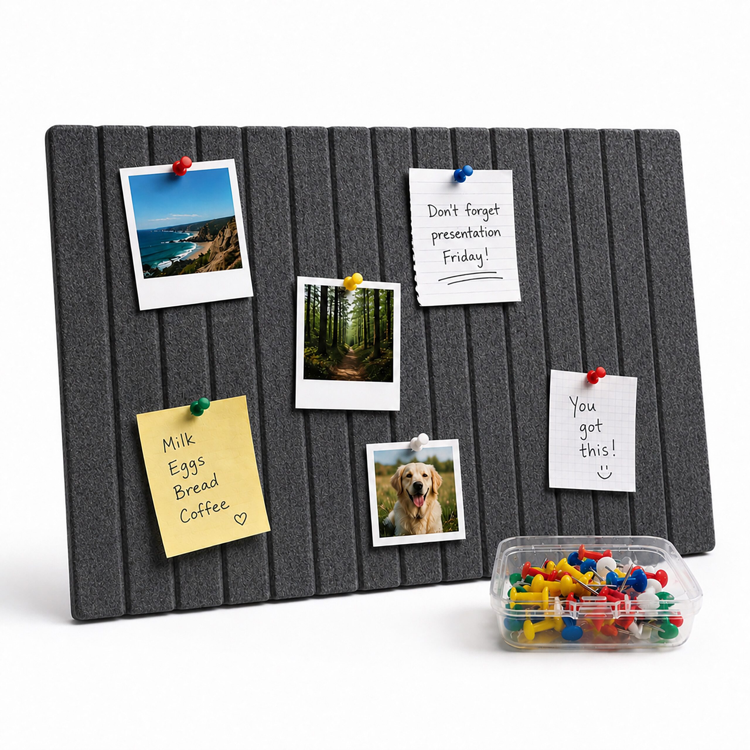 relaxdays Pinnwand Selbstklebendes Filzpinnwand Set, (2-tlg), Hellgrau, 60 x 40 cm