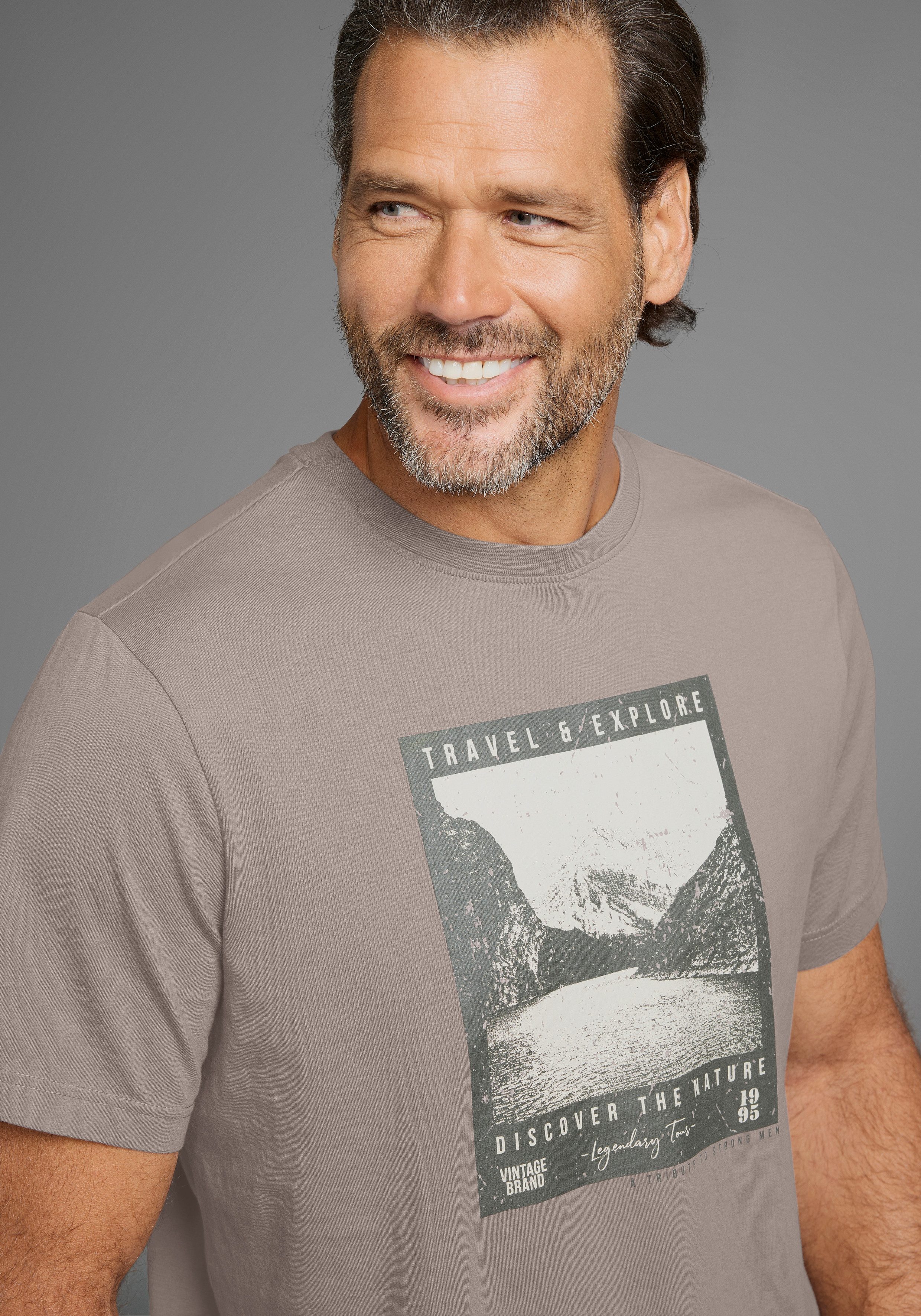 Man's World Print-Shirt mit modisch-landschaftlichen Druck günstig online kaufen