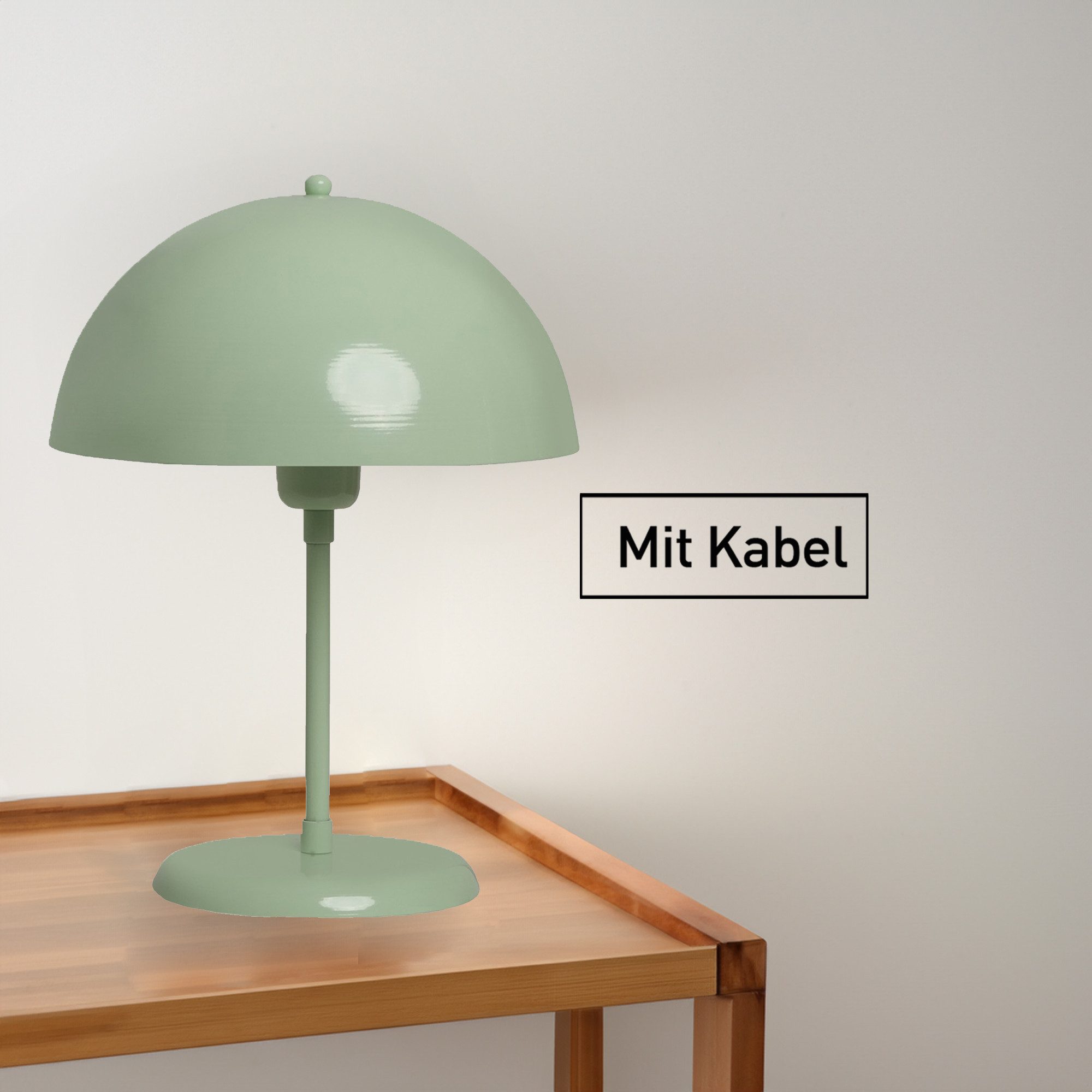 Bamyum Tischleuchte Pilz Lampe Mit Kabel Lipeo 25 cm Metall Retro Kleine Lampe, ohne Leuchtmittel