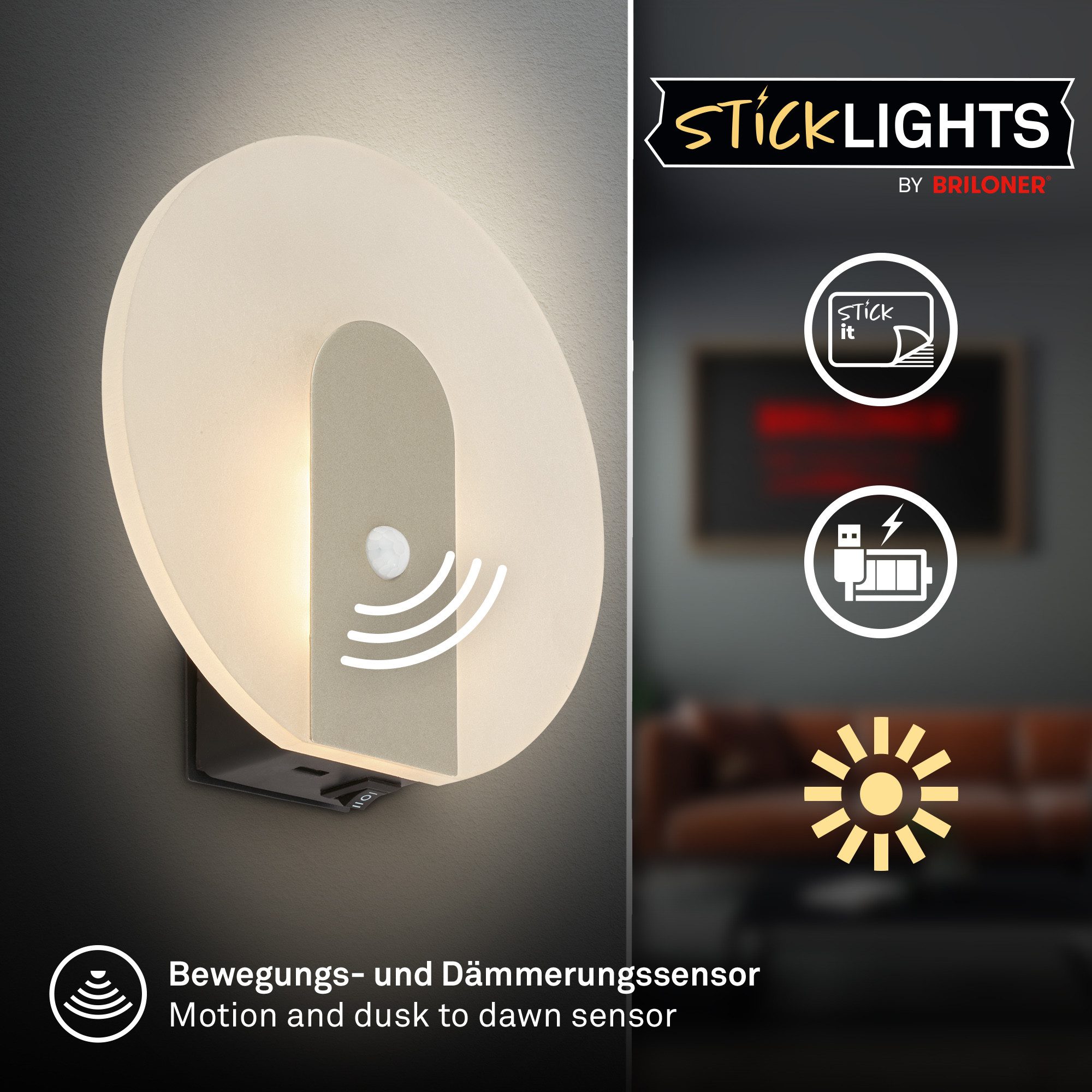Briloner Leuchten LED Wandleuchte LED, LED fest integriert