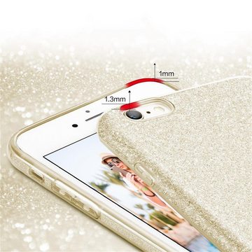 CoolGadget Handyhülle Glitzer Glamour Hülle für Apple iPhone 6, iPhone 6S 4,7 Zoll, Slim Case mit Glossy Effect Schutzhülle für iPhone 6 / 6S Hülle